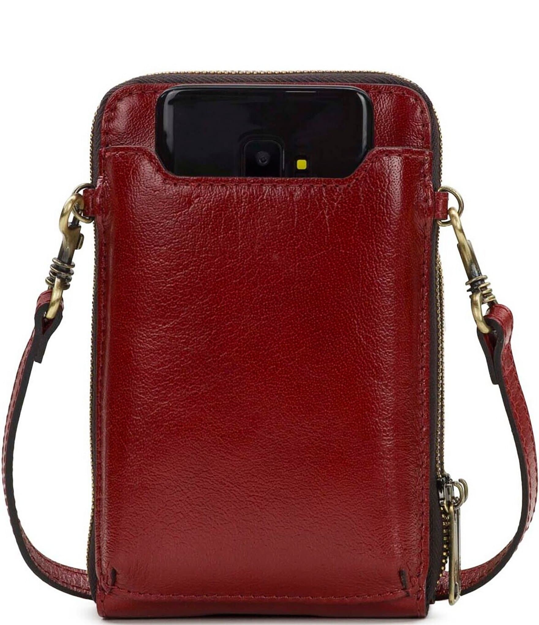 Patricia Nash Albertine Woven Leather Phone Crossbody Bag