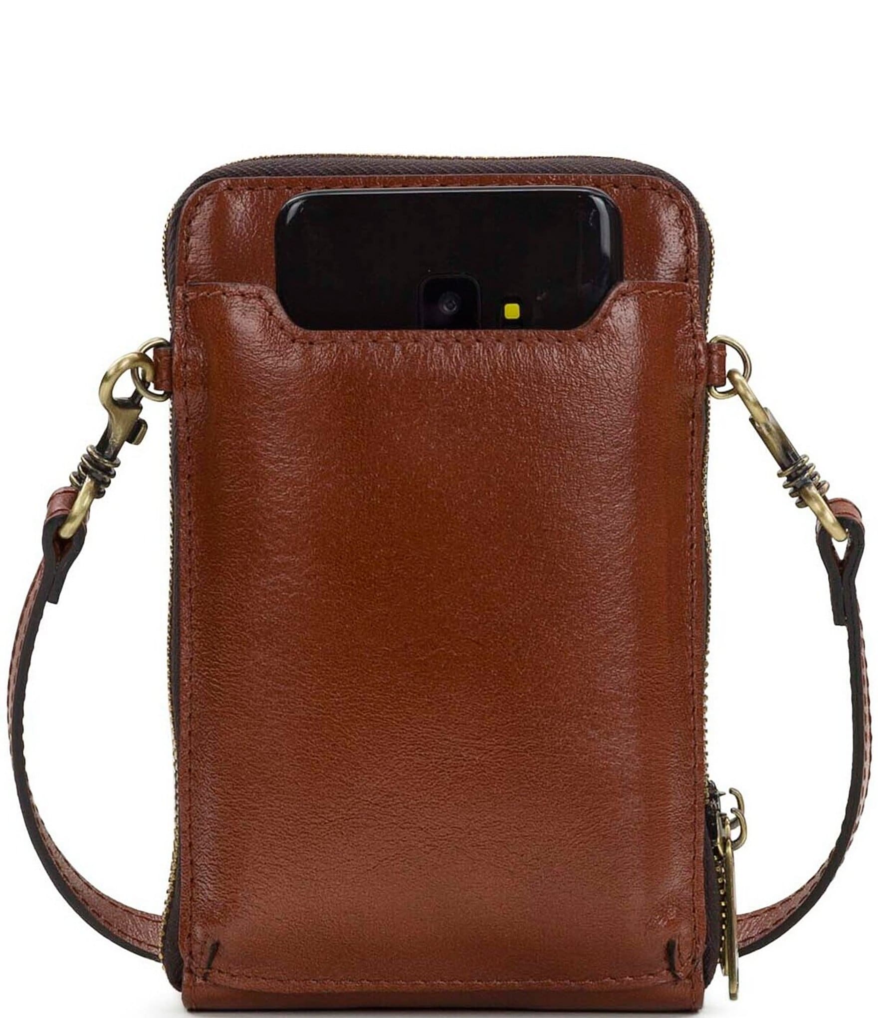 Patricia Nash Albertine Woven Leather Phone Crossbody Bag