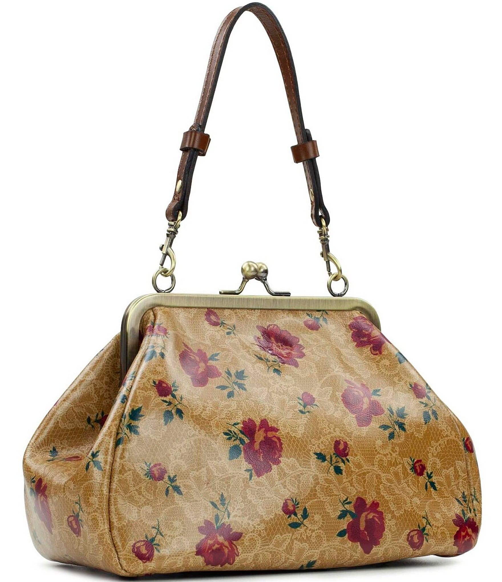 Patricia Nash Annie Western Lace Print Frame Satchel Bag