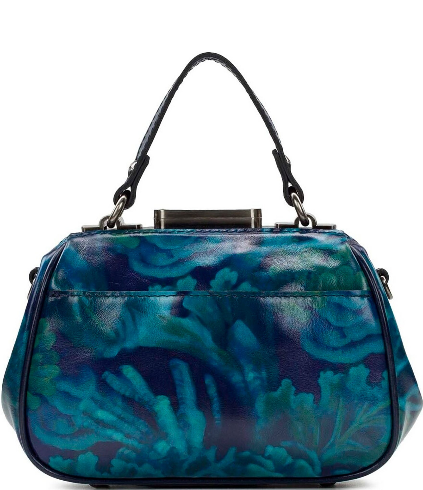 Patricia Nash Deep Blue Sea Antica Mini Frame Satchel Bag