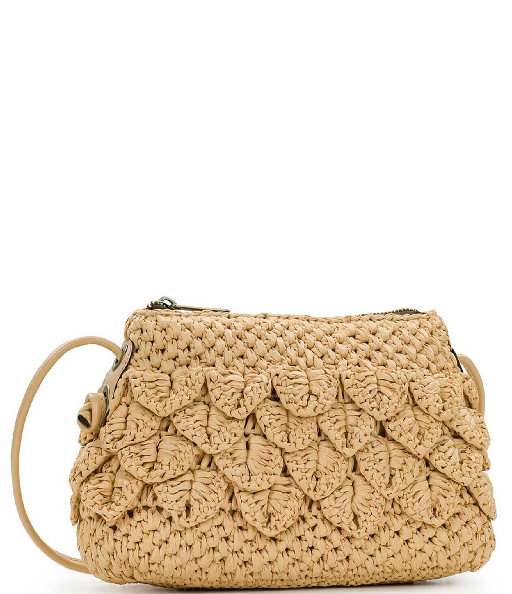 Patricia Nash Raffia Straw Bacoli Crossbody Bag