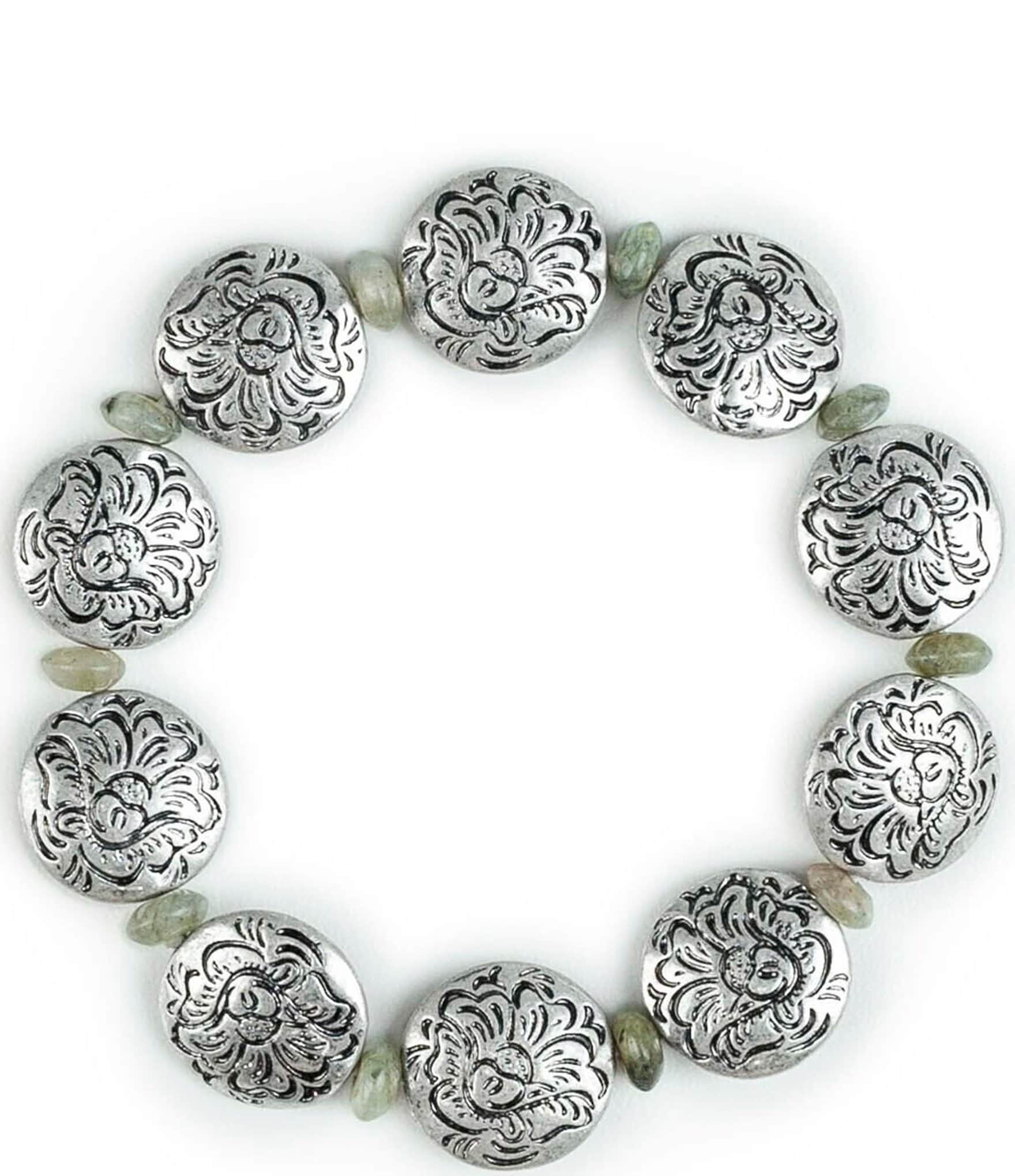 Patricia Nash Bead Etch Stretch Bracelet