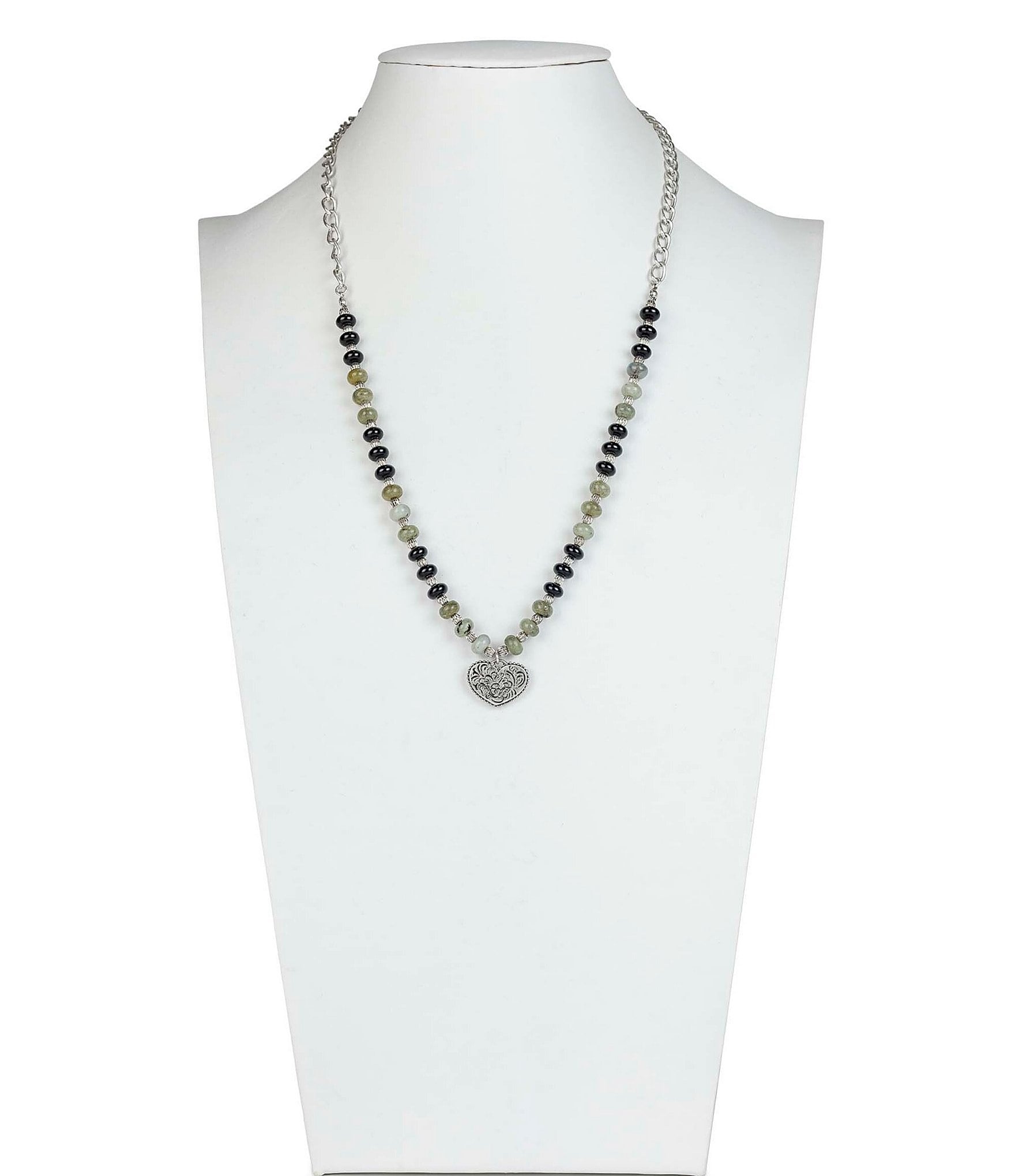 Patricia Nash Beaded Etched Short Multi Strand Necklace