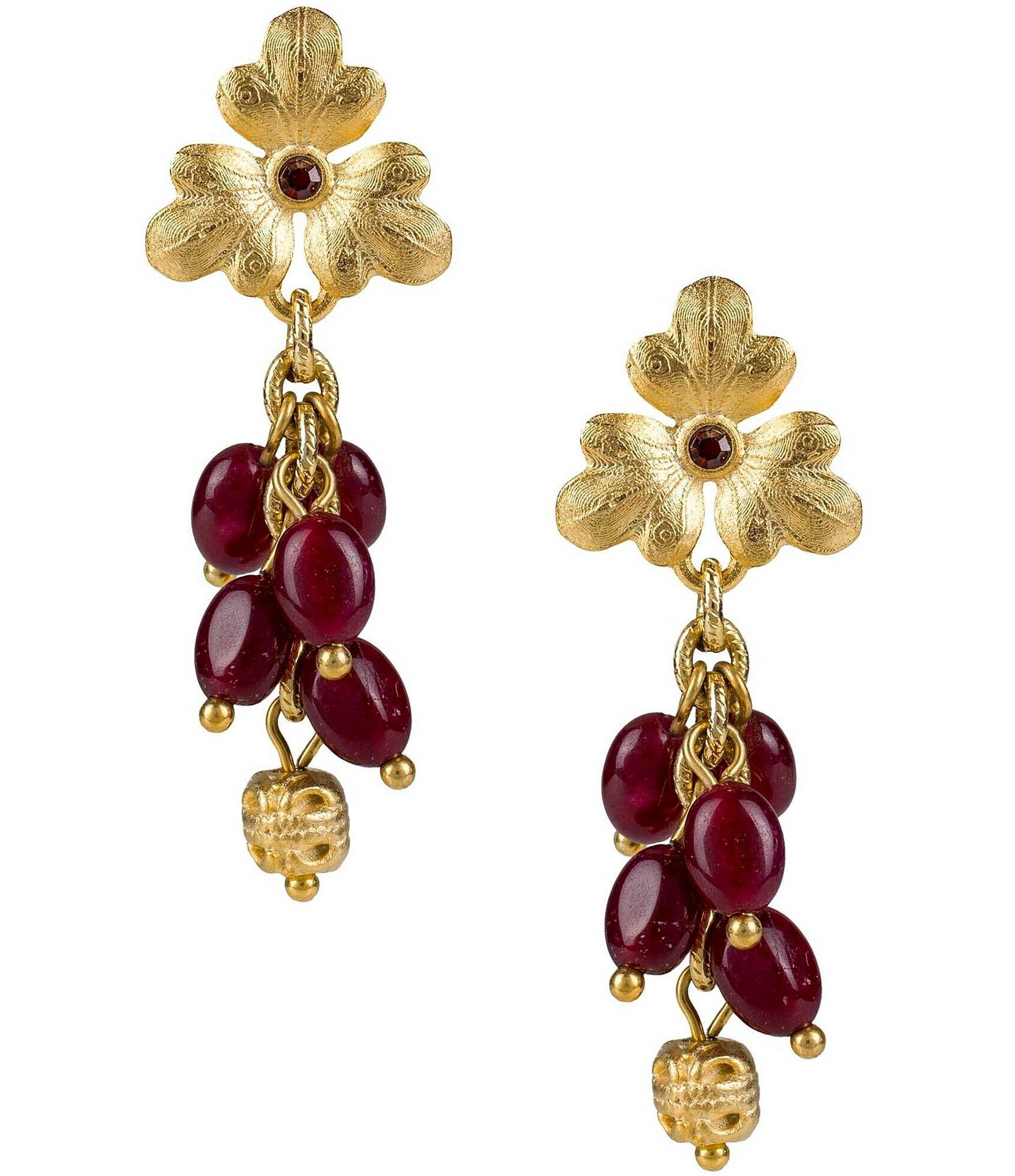 Patricia Nash Beaded Flower Drop Earrings | Dillard's