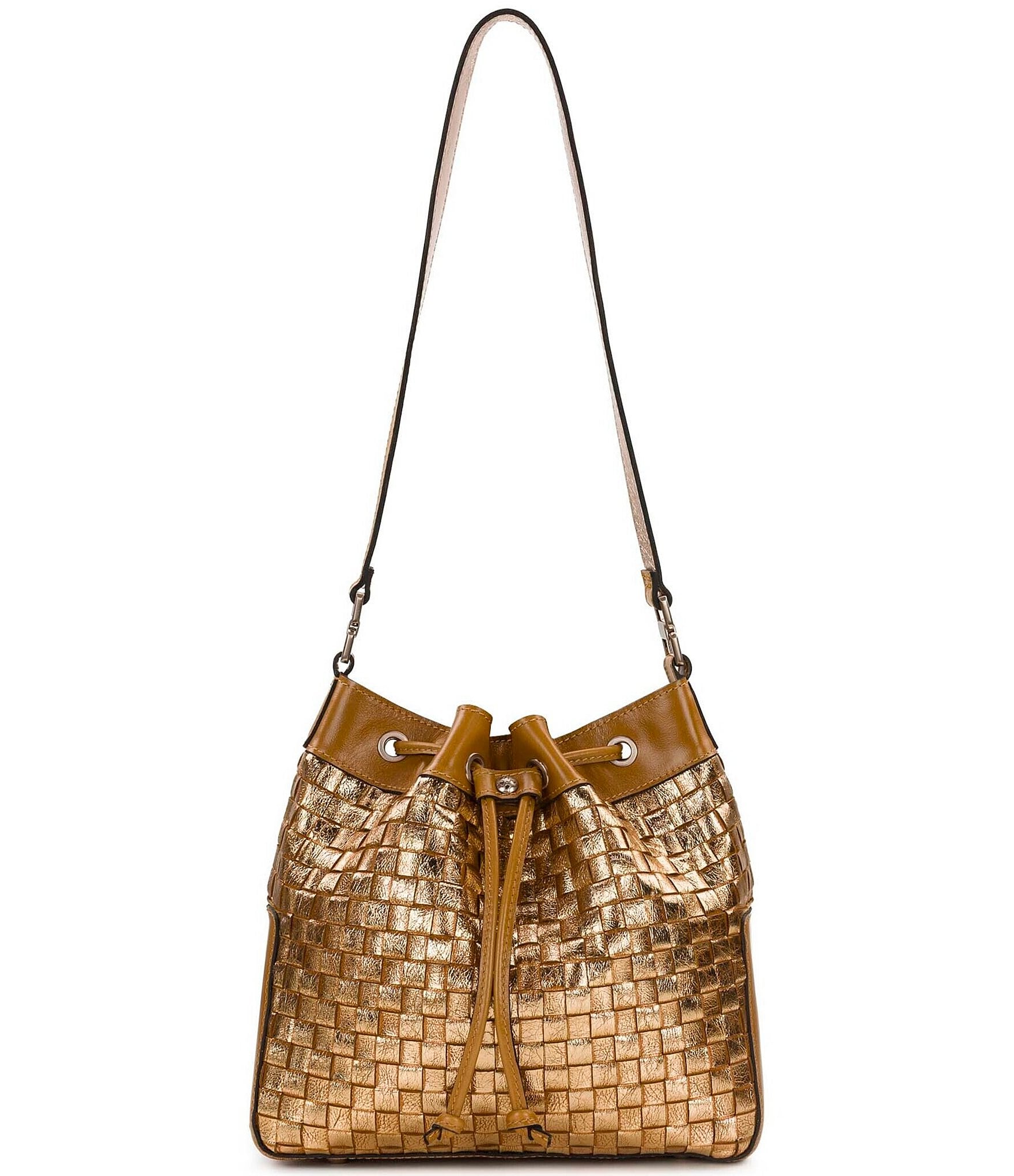 Patricia Nash Belamy Metallic Drawstring Shoulder Bag