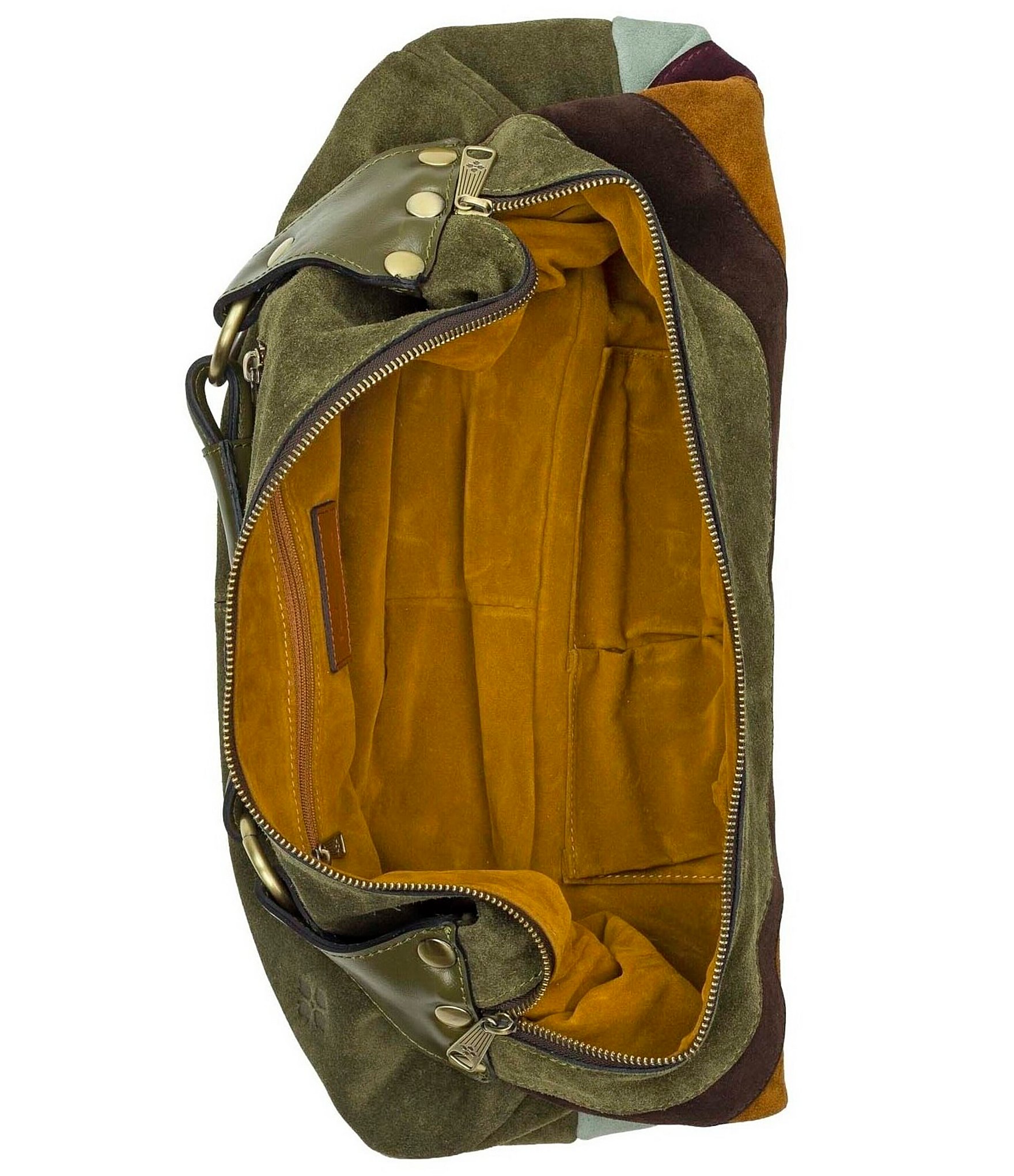 Patricia Nash Bente Suede Stripe East West Hobo Bag