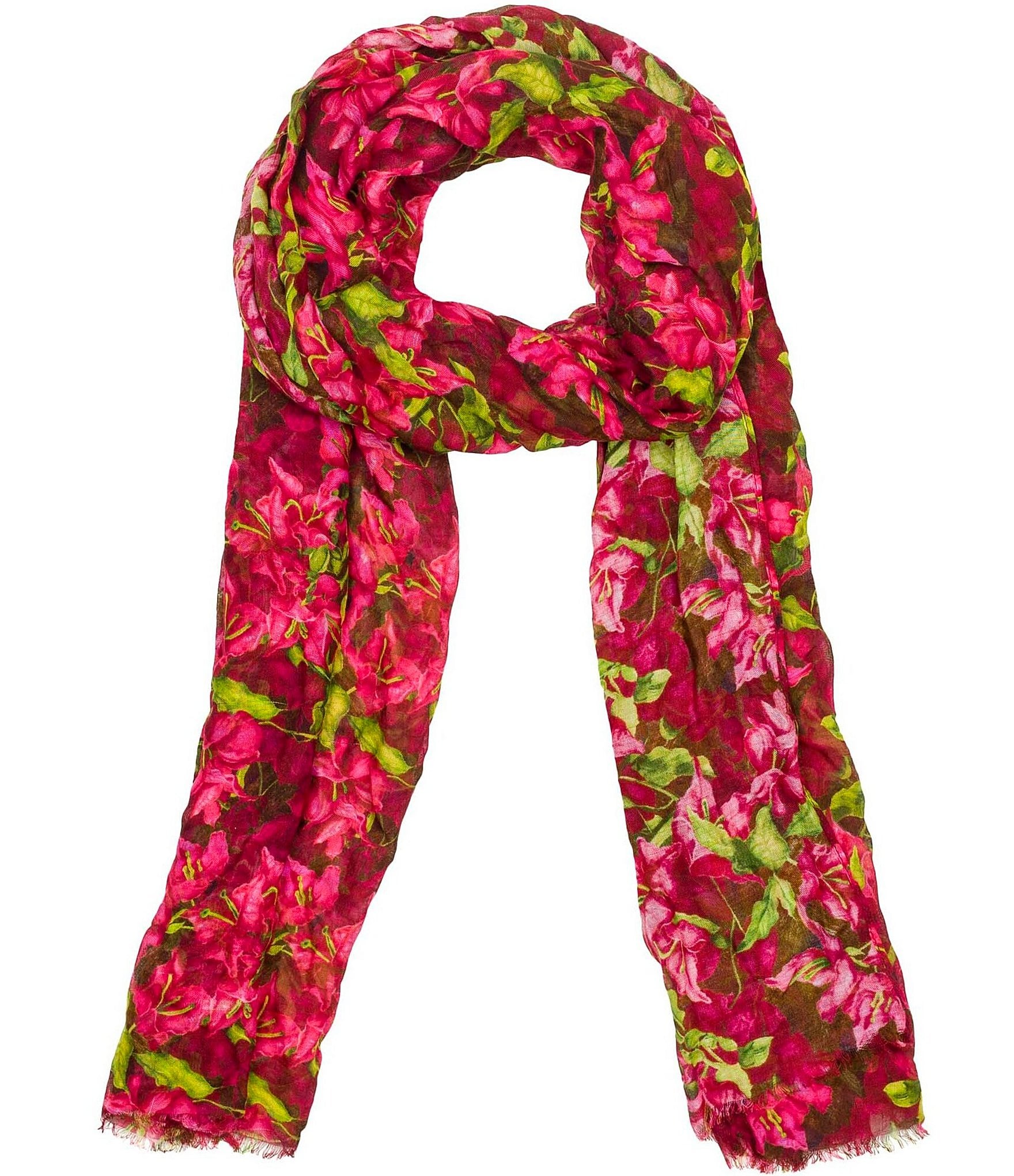 Patricia Nash Bougainvilleas Along Floral Scarf