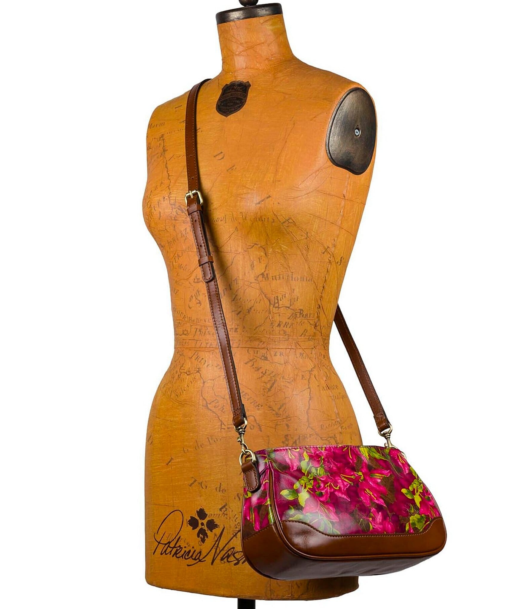 Patricia Nash Bougainvilleas Floral Nova Crossbody Bag