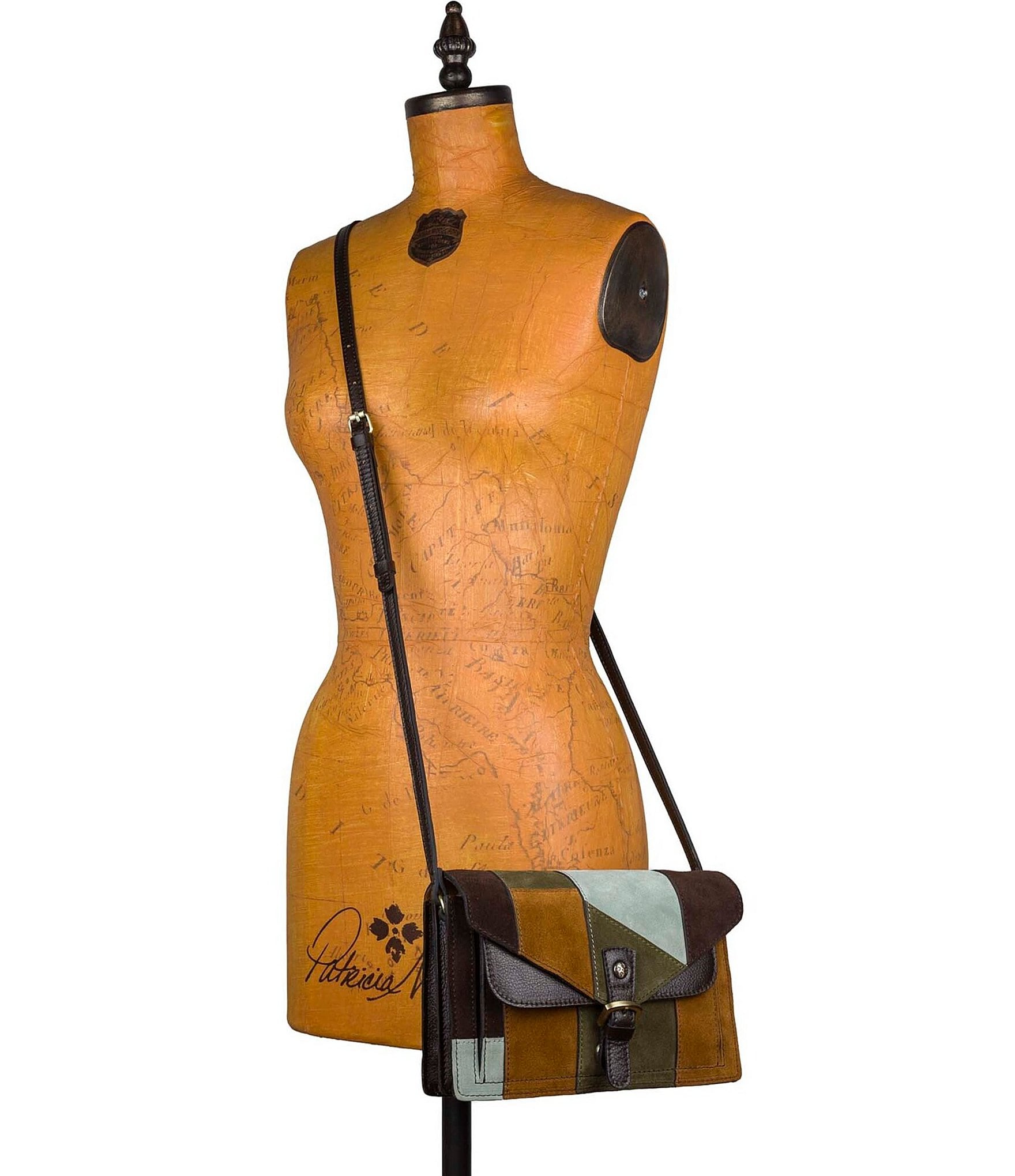 Patricia Nash Cassano Suede Patchwork Crossbody Bag