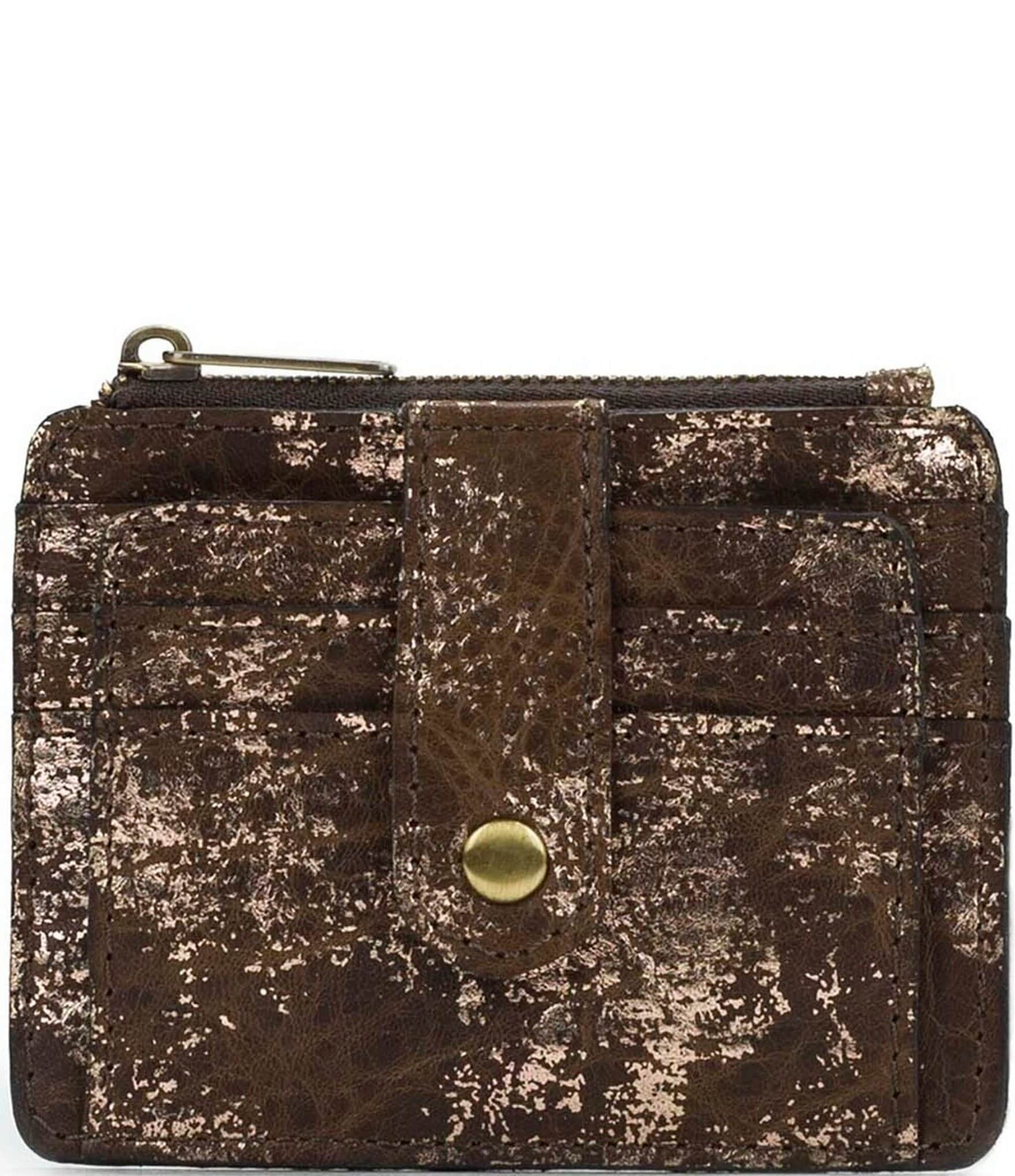 Patricia Nash Cassis Chocolate Leather ID Case Wallet