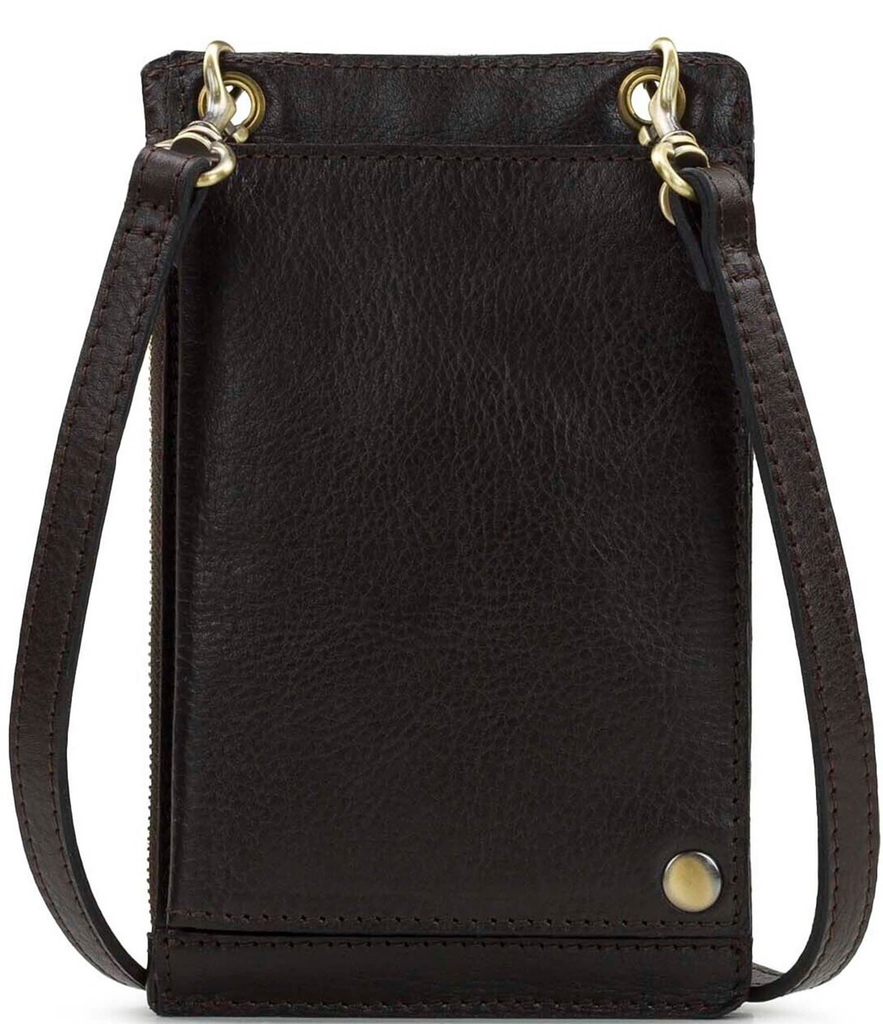 Patricia Nash Chiavella Bronze Hardware Leather Phone Crossbody Bag