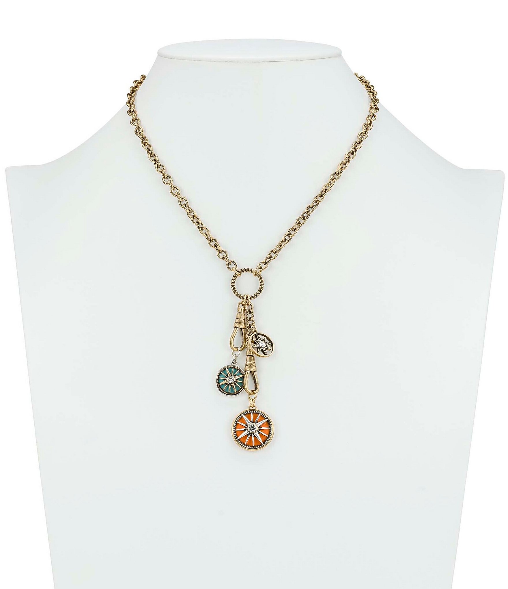 Patricia Nash Compass Charm Dangle Y-Necklace