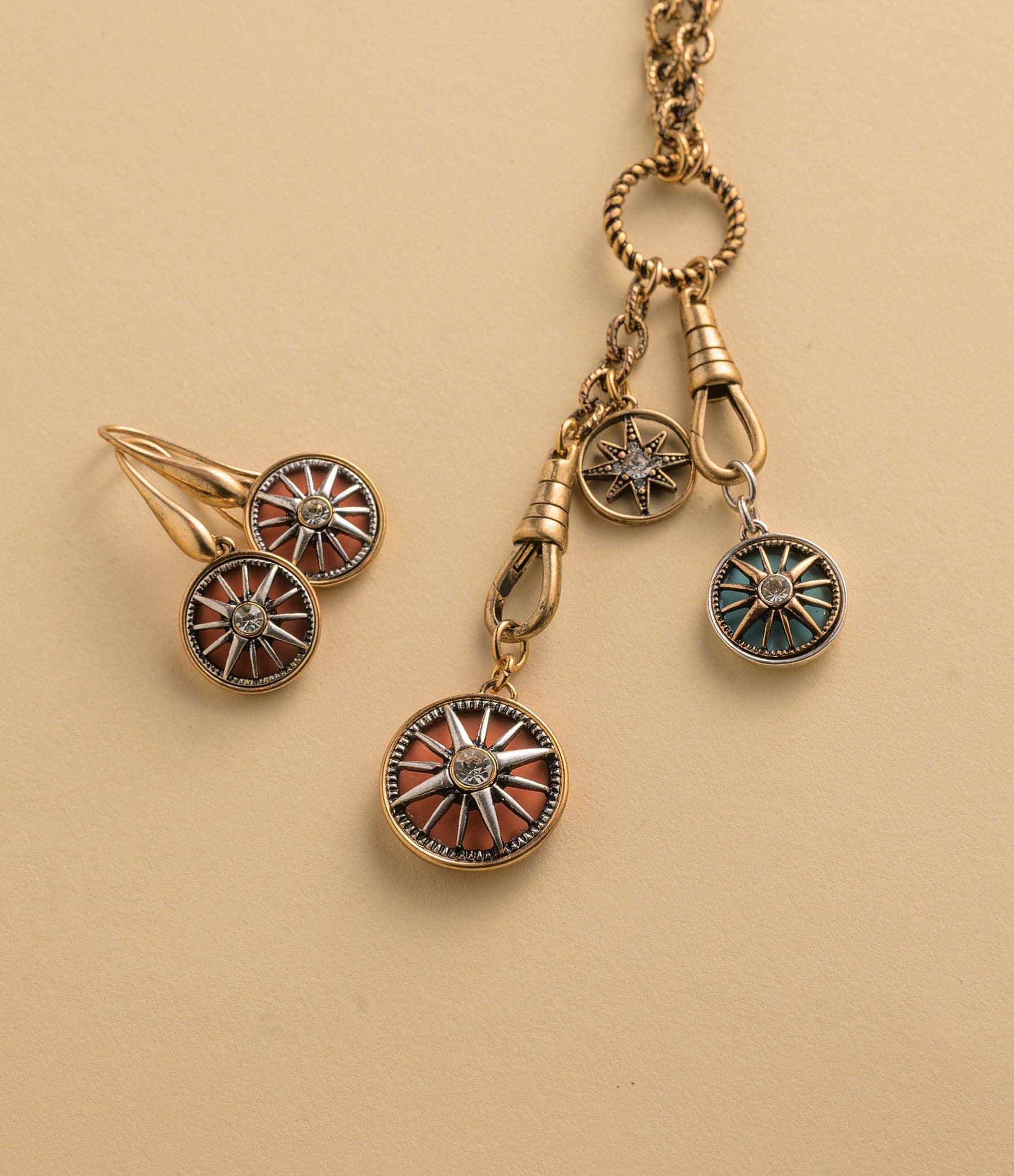 Patricia Nash Compass Charm Dangle Y-Necklace