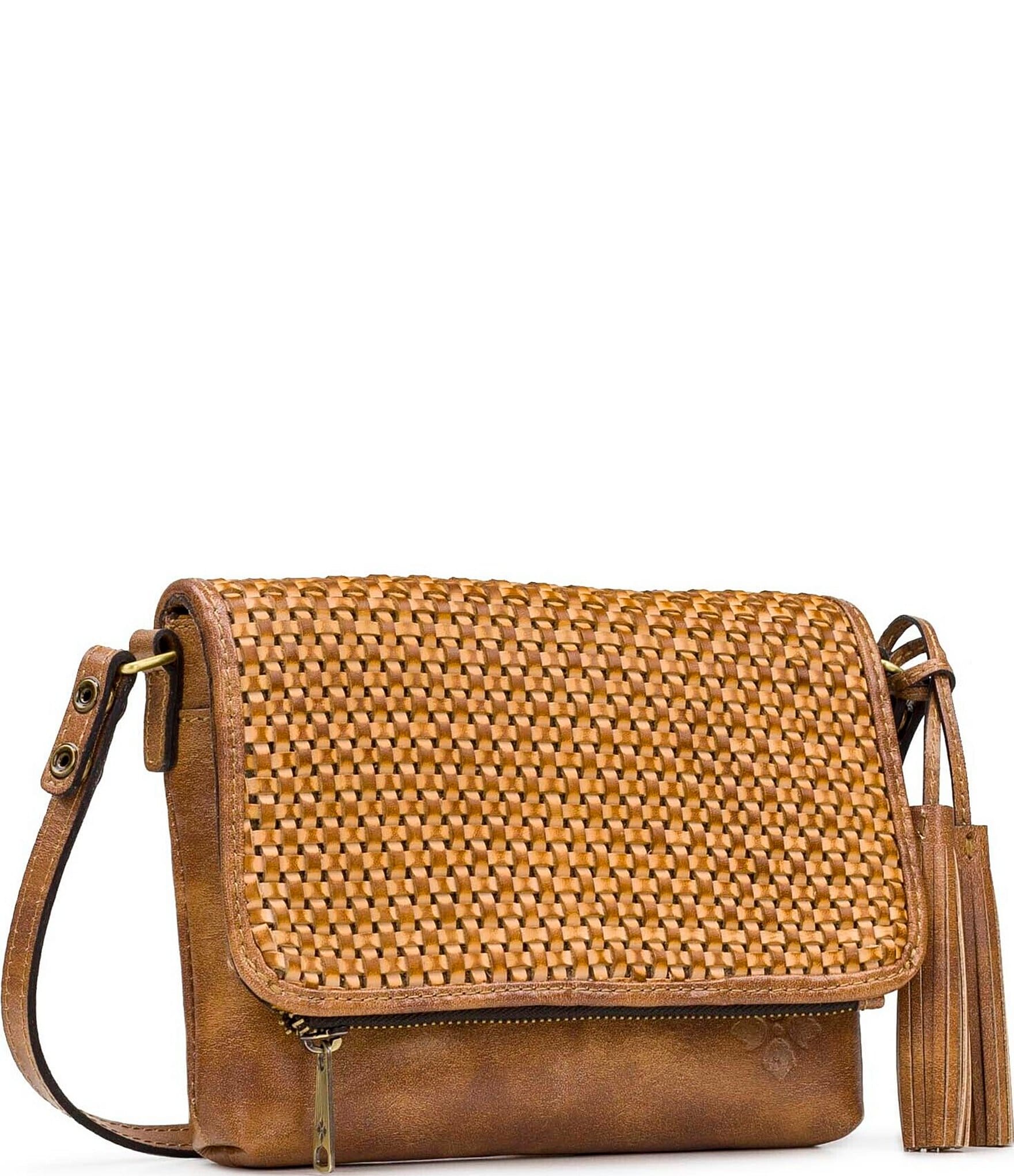 Patricia Nash Corfu Woven Leather Crossbody Bag