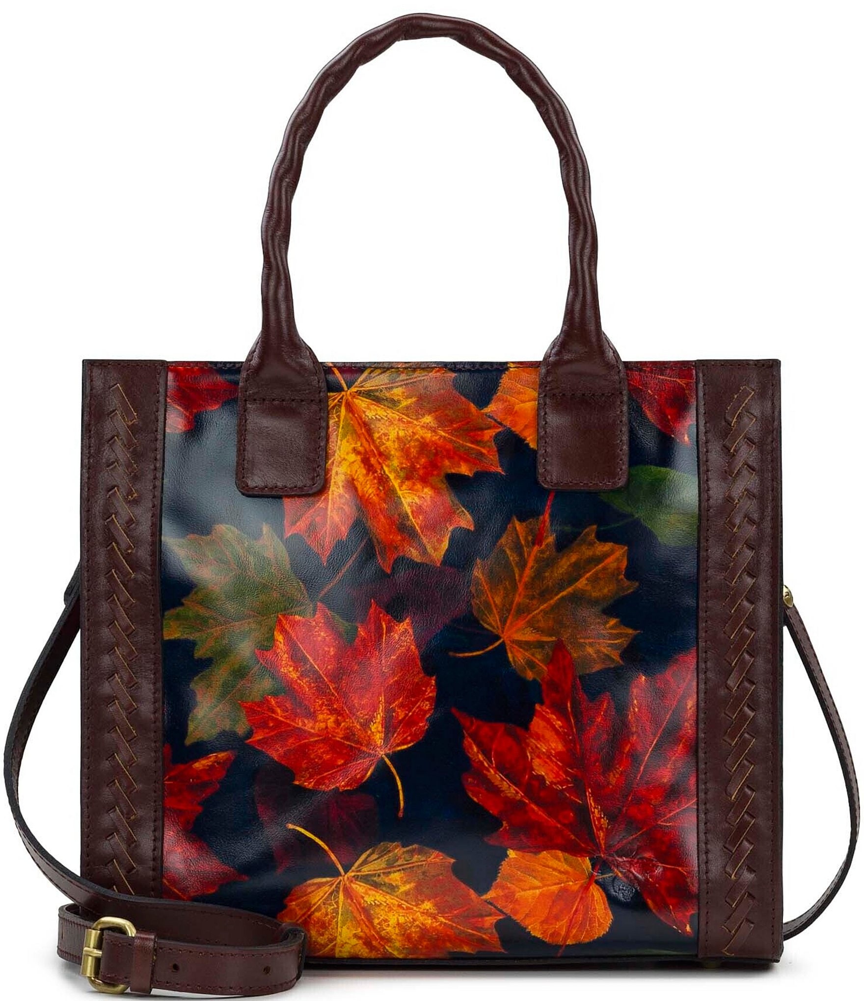 Patricia Nash Curry Maple Leaves Print Tote Bag