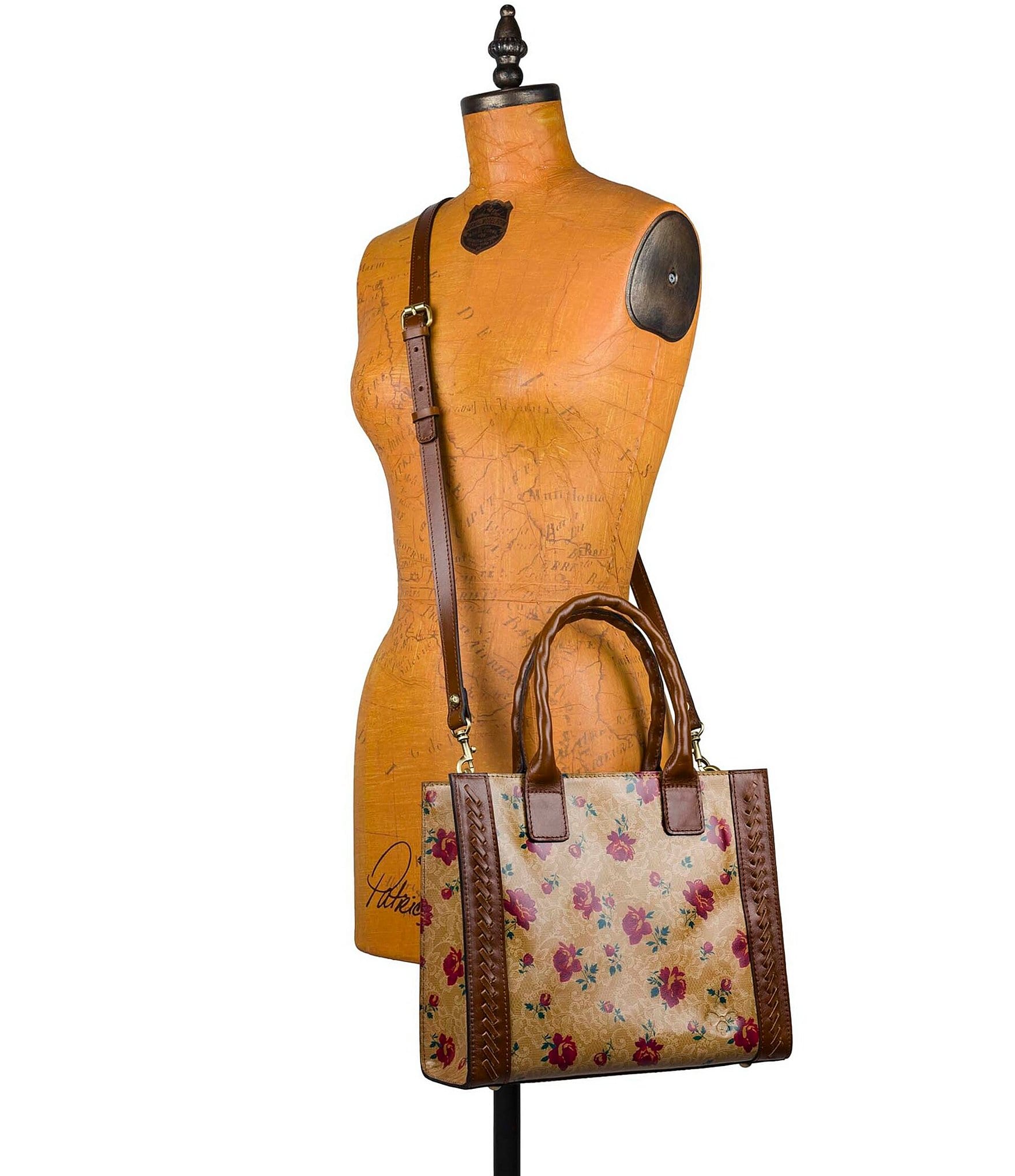 Patricia Nash Curry Western Lace Floral Tote Bag