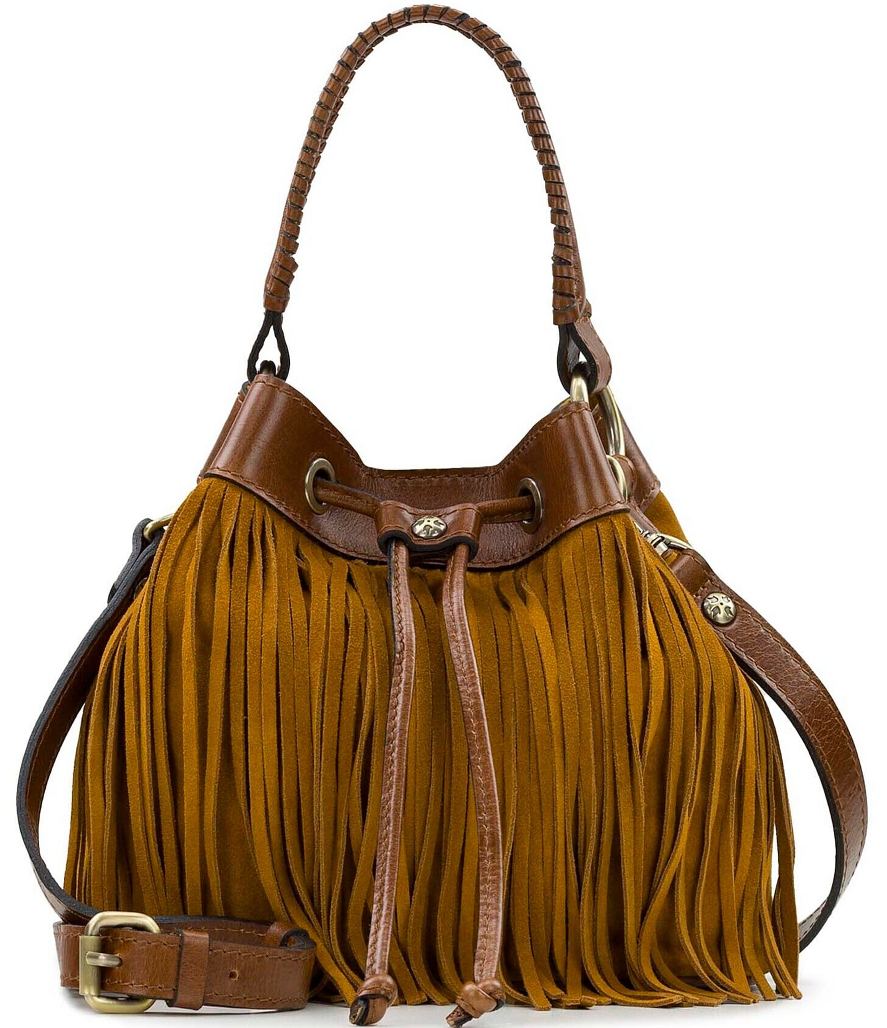 Patricia Nash Irving Embossed Leather Bucket Bag