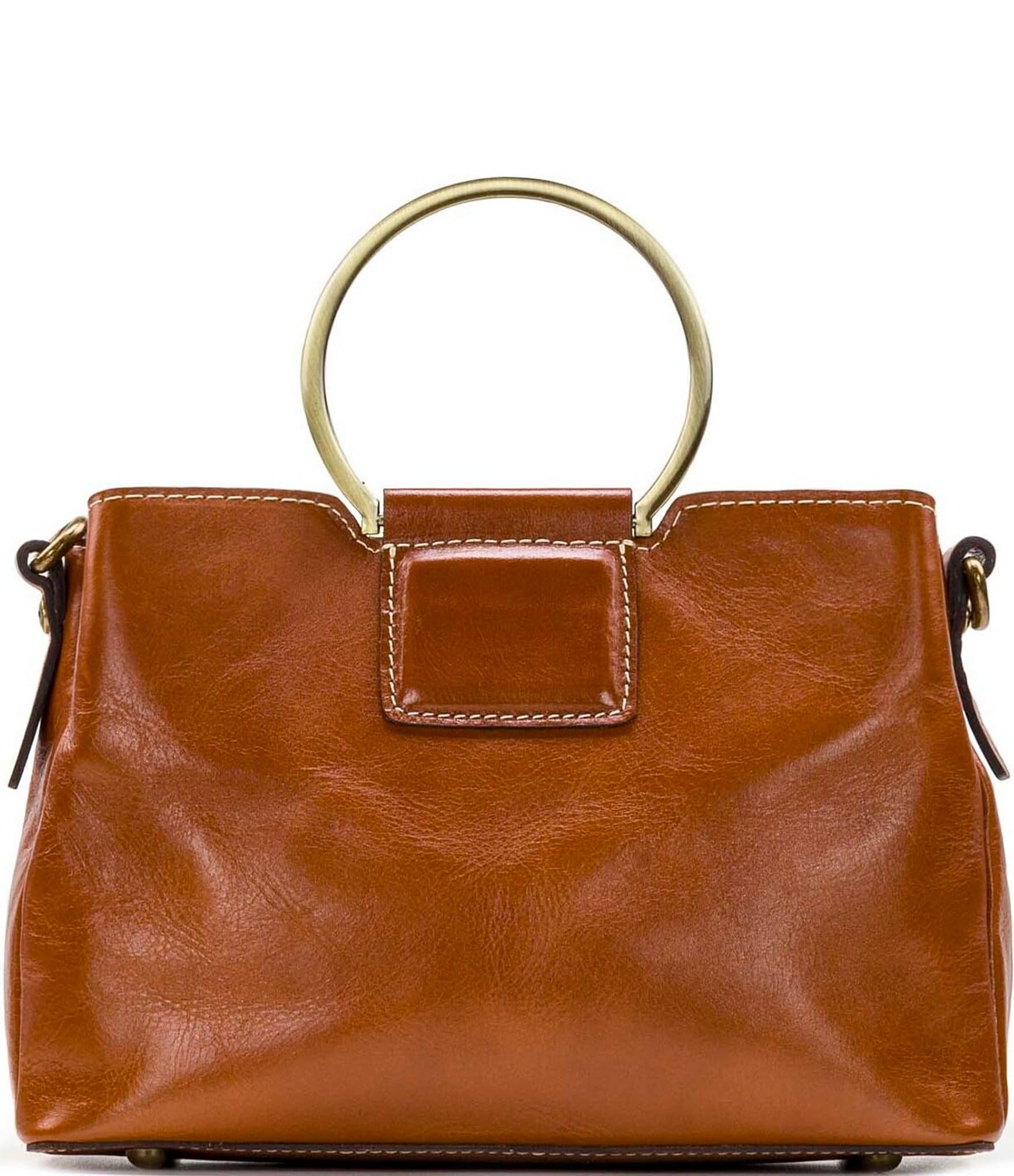 Patricia Nash Empoli Ring Handle Leather Satchel Bag