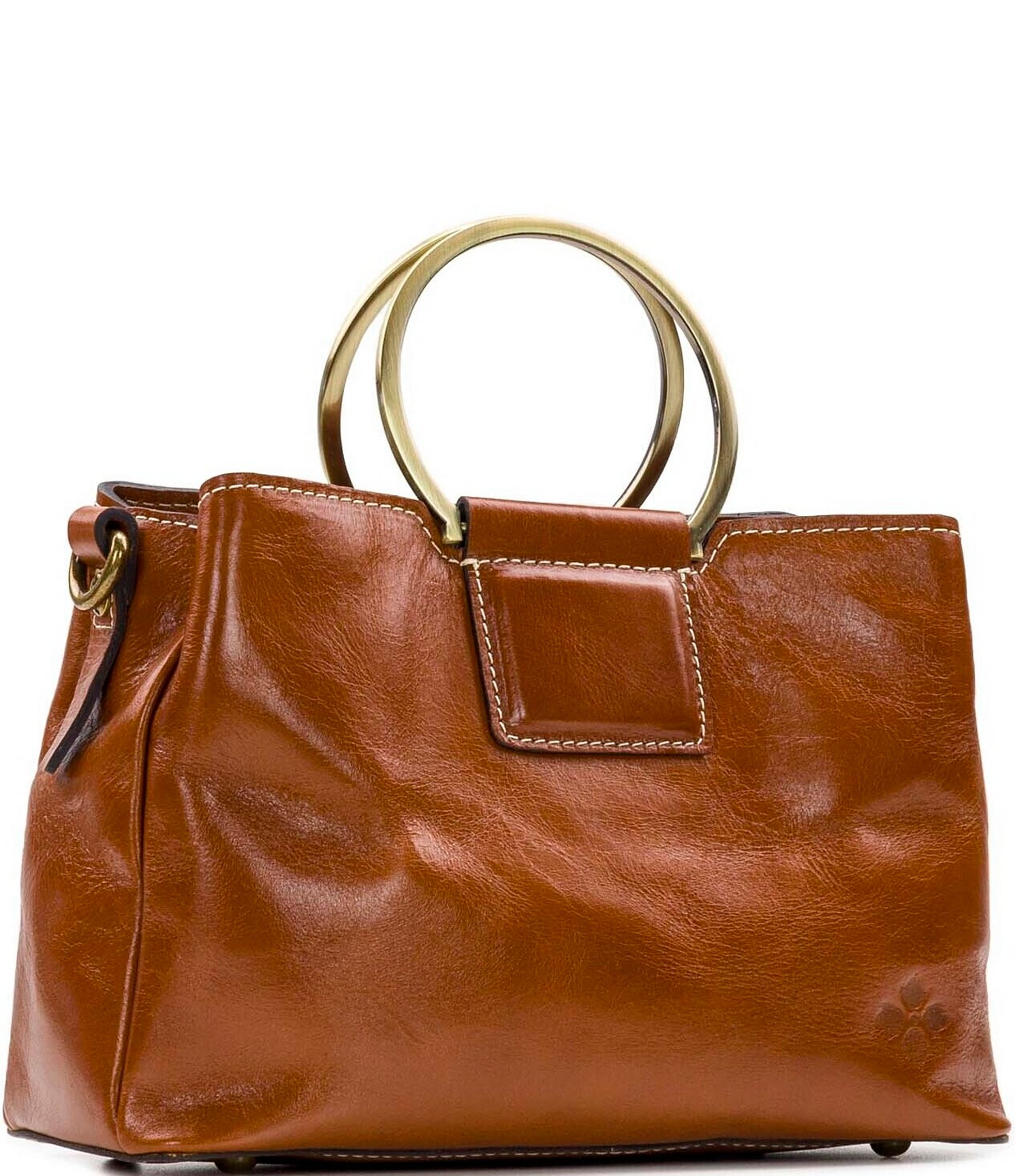 Patricia Nash Empoli Ring Handle Leather Satchel Bag