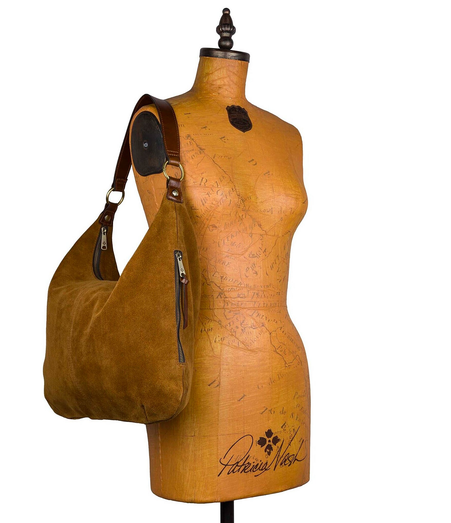 Patricia Nash Ester Suede Slouchy Hobo Bag