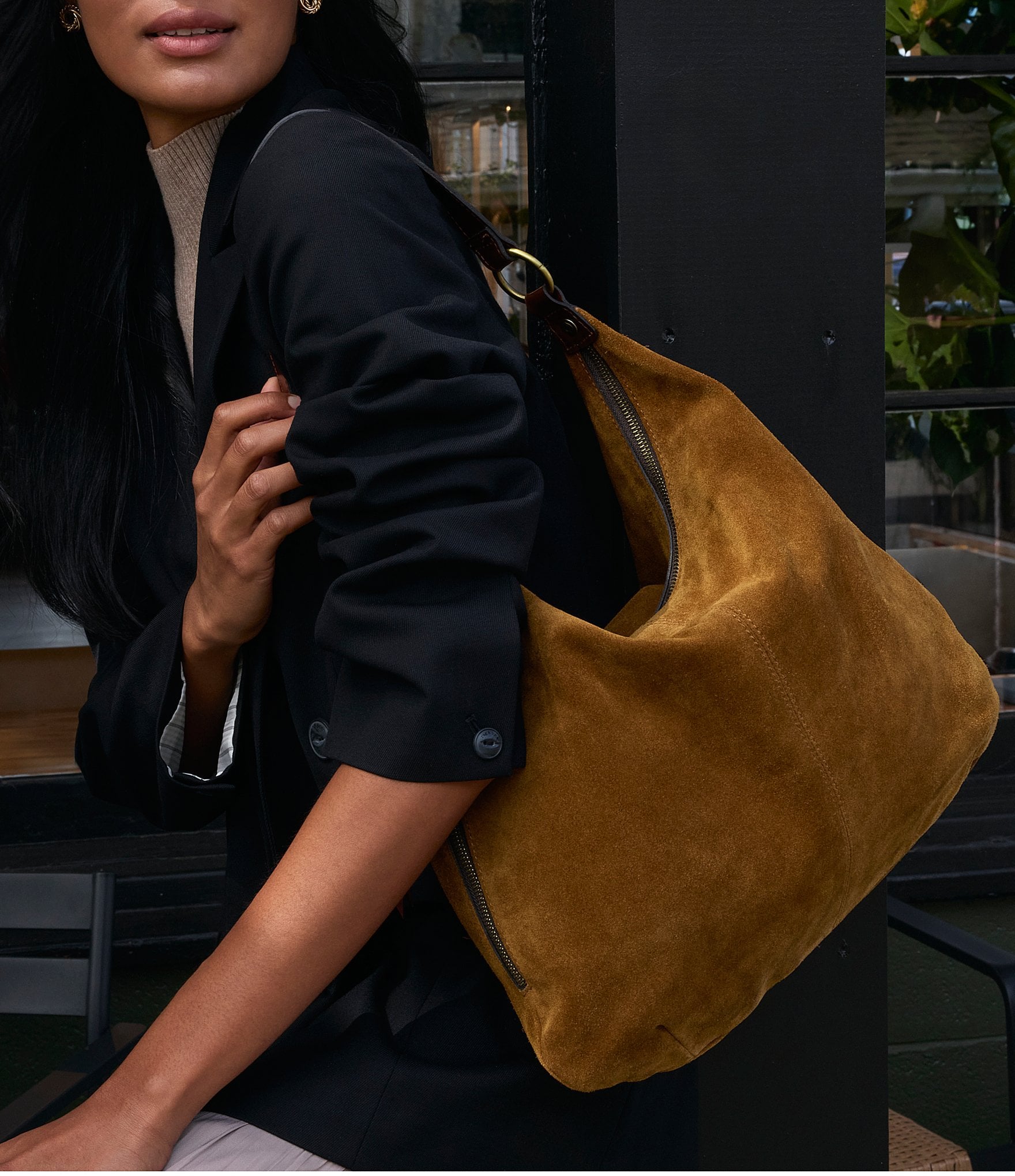 Patricia Nash Ester Suede Slouchy Hobo Bag