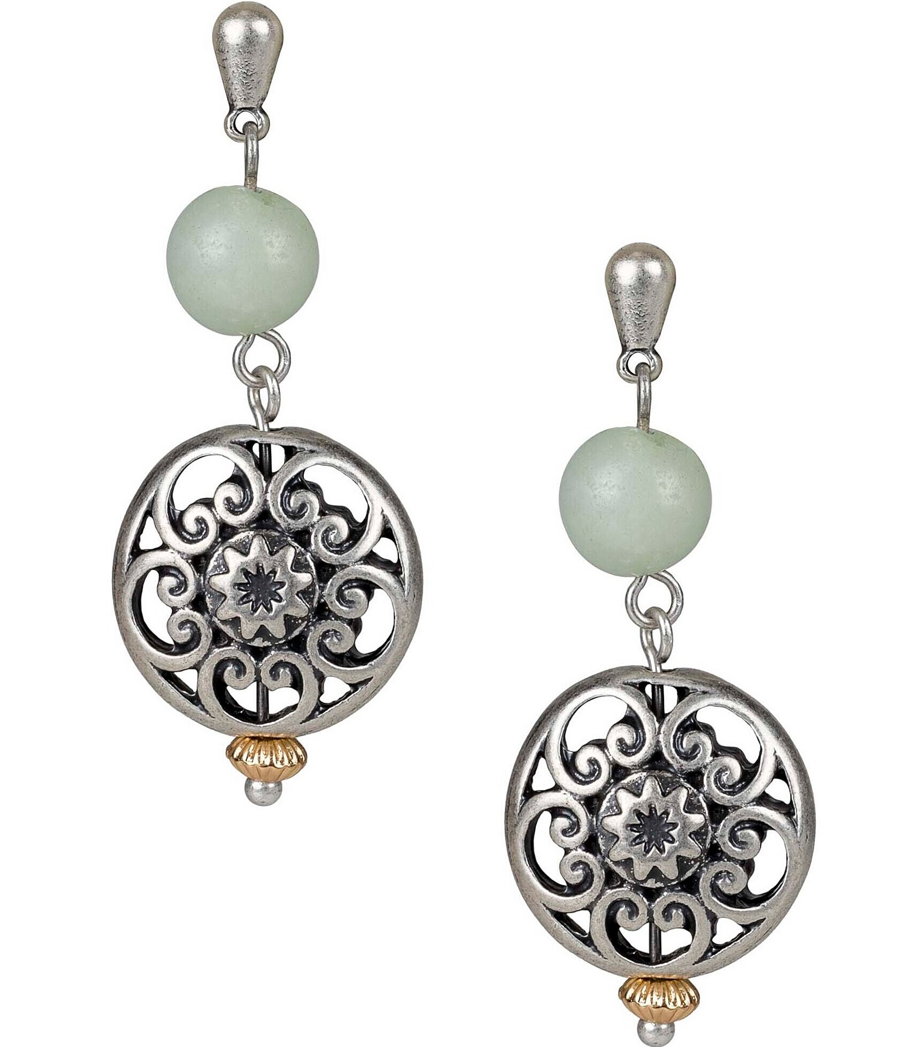 Patricia Nash Filigree Genuine Ball Double Drop Earrings | Dillard's