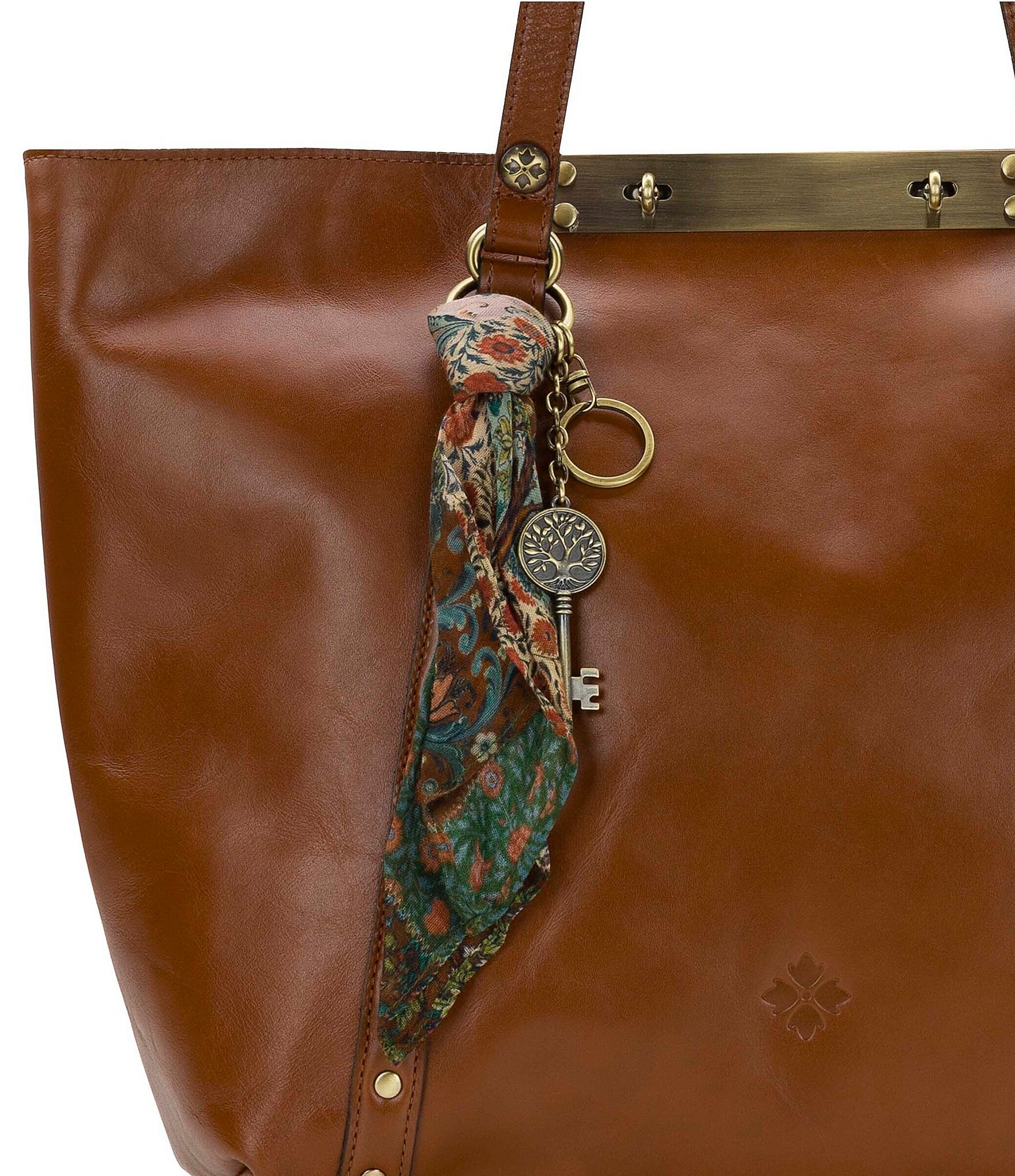 Patricia Nash Floral Patchwork Scarf Key Chain