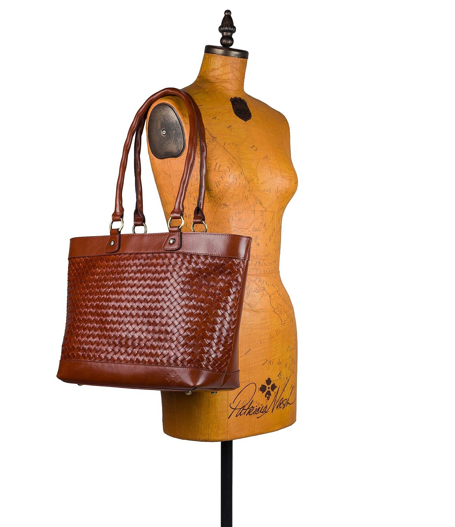 Patricia Nash Greta Woven Leather Tote Bag