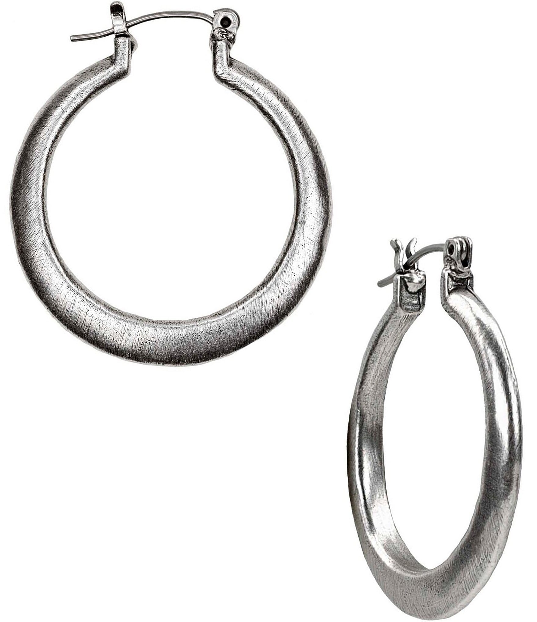 Patricia Nash Hammered Basic Hoop Earrings