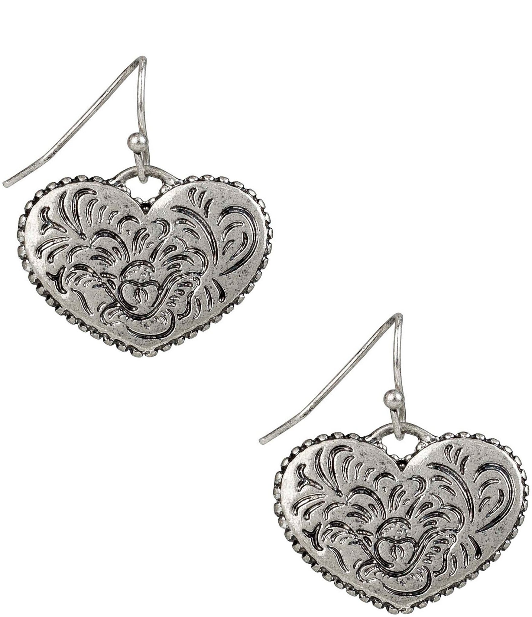 Patricia Nash Heart Drop Earrings