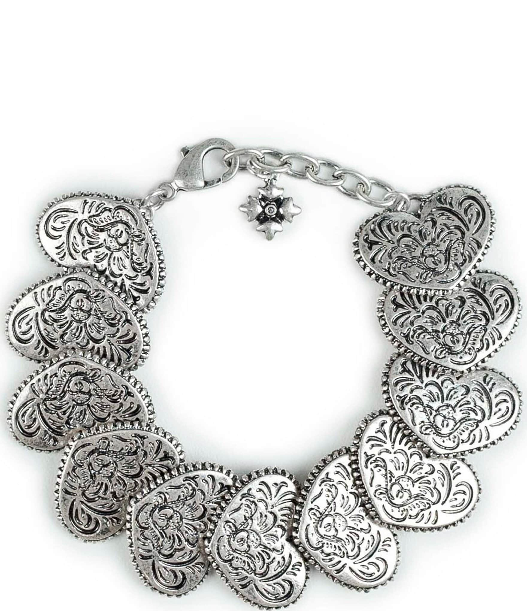 Patricia Nash Heart Link Line Bracelet