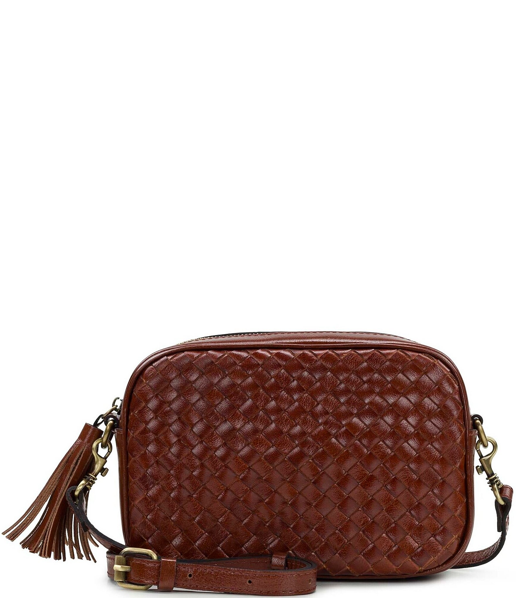 Patricia Nash Josie Small Woven Leather Crossbody Bag