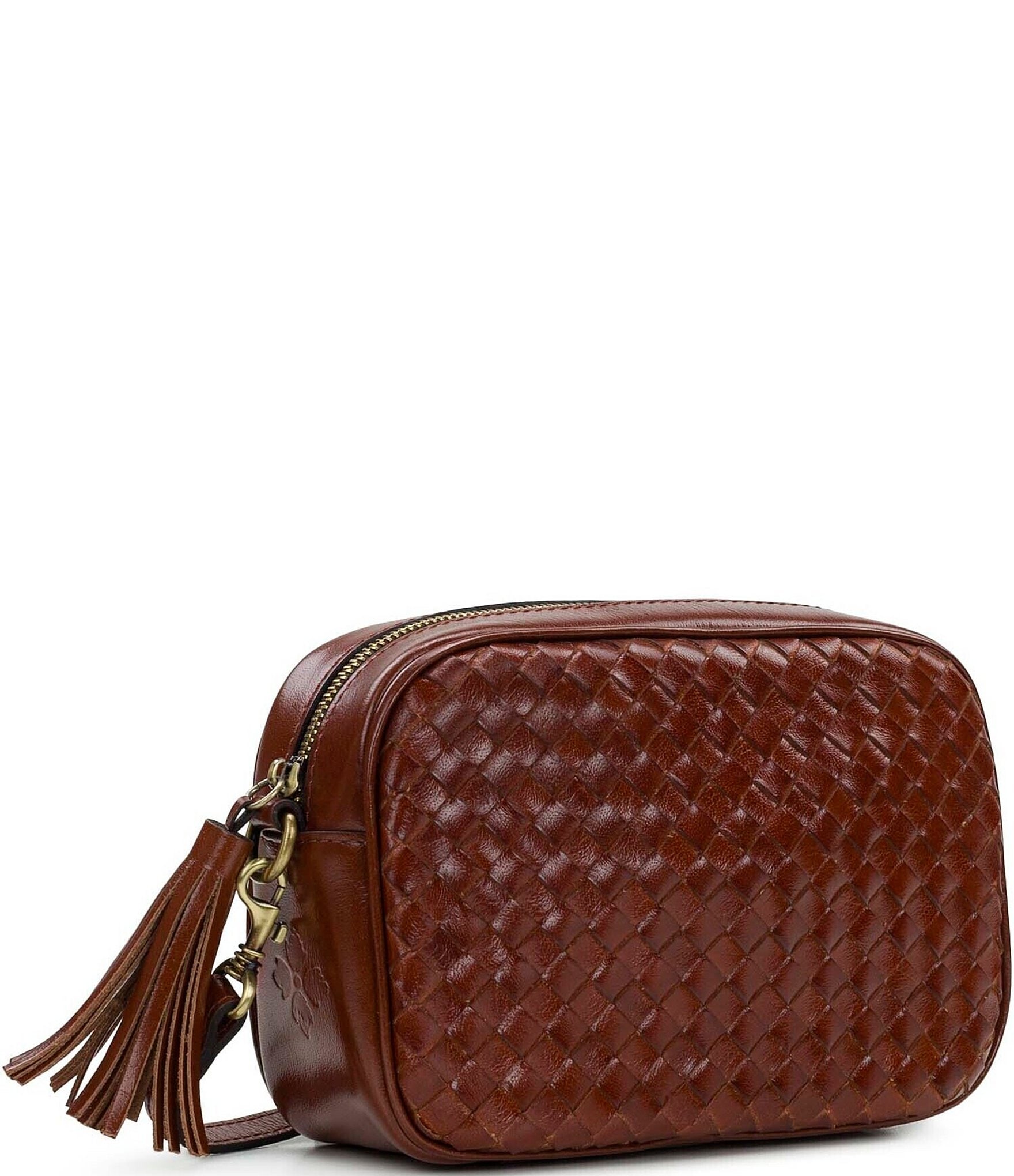 Patricia Nash Josie Small Woven Leather Crossbody Bag