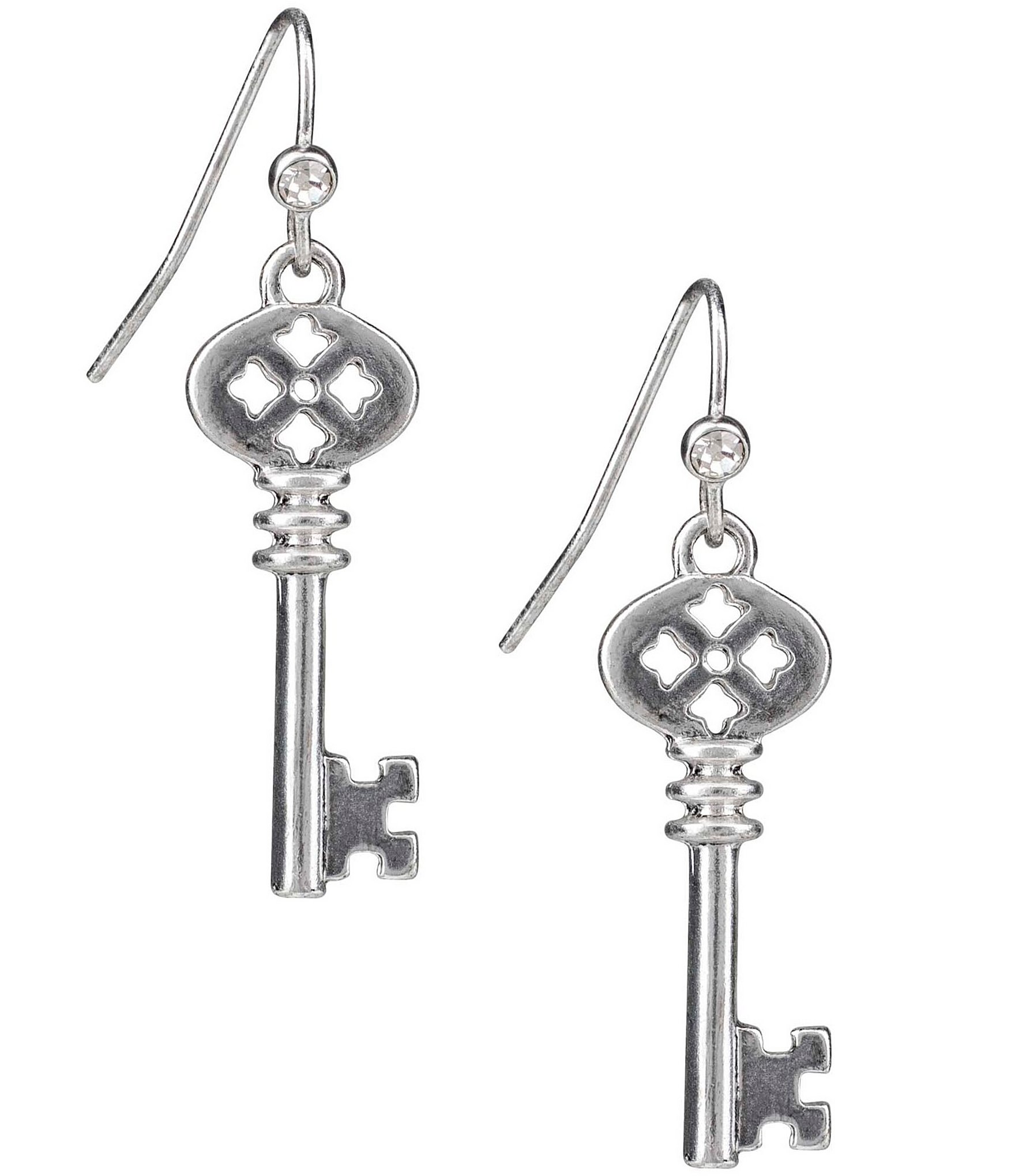 Silver Joys - Heart Key Earrings | Shopee Philippines