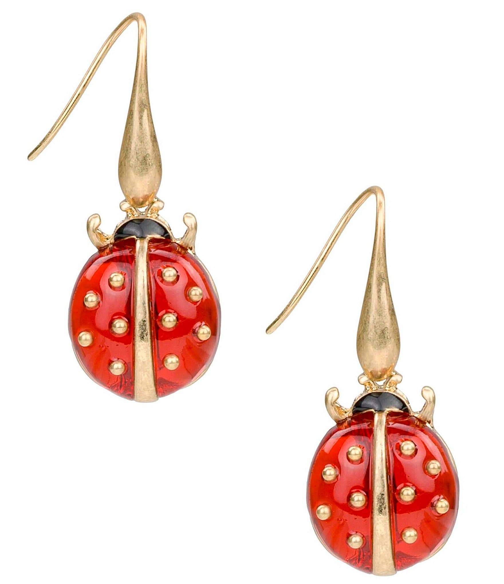 Patricia Nash Ladybug Wire Drop Earrings