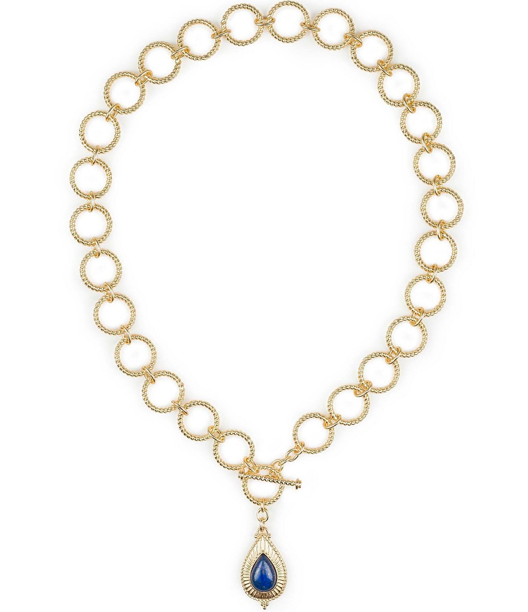 Patricia Nash Lapis Stone Y Necklace