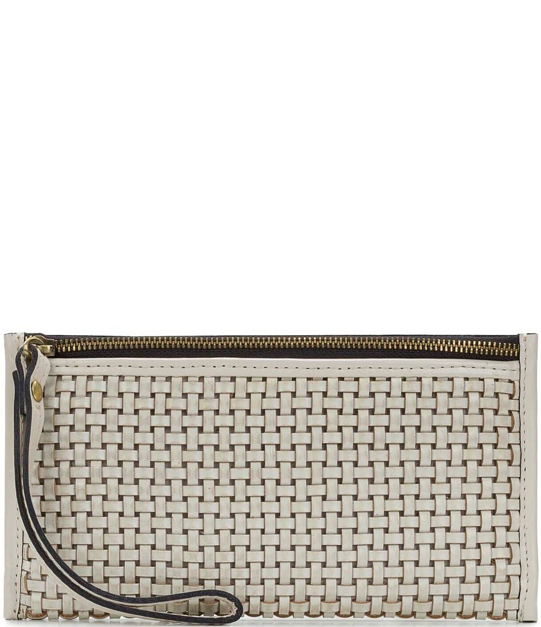 Patricia Nash Latte Leather Carita Wristlet