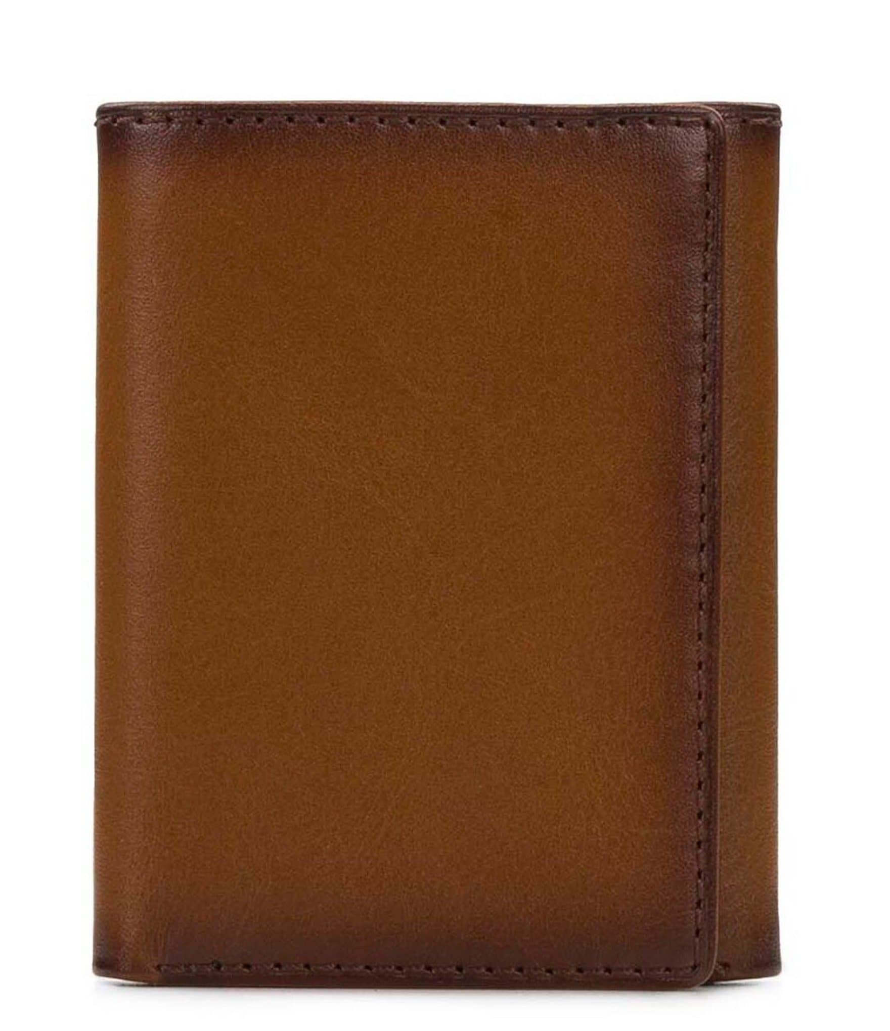 Patricia Nash Leather Whiskey RFID-Blocking Trifold Wallet