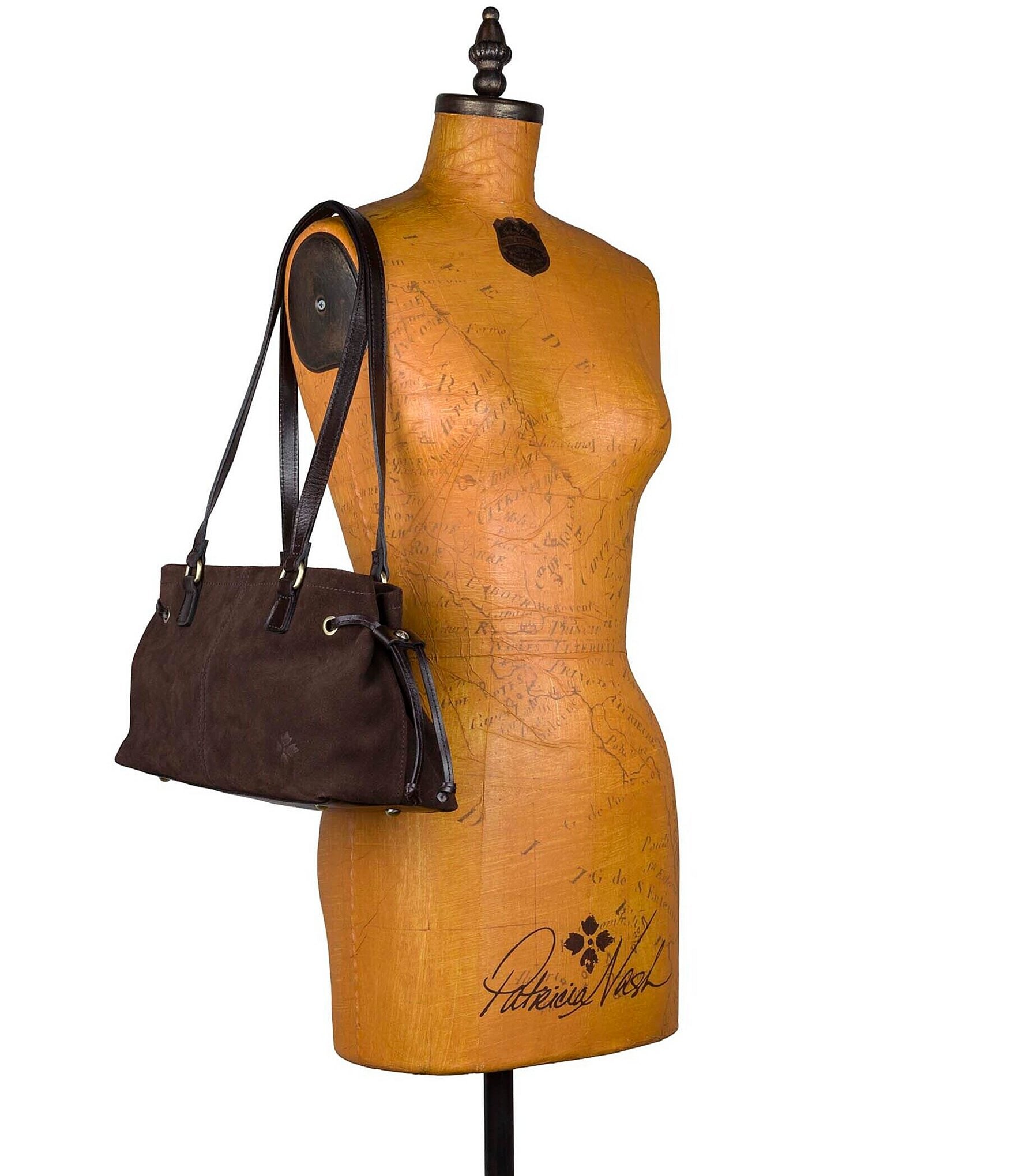 Patricia Nash Linea Suede Shoulder Bag