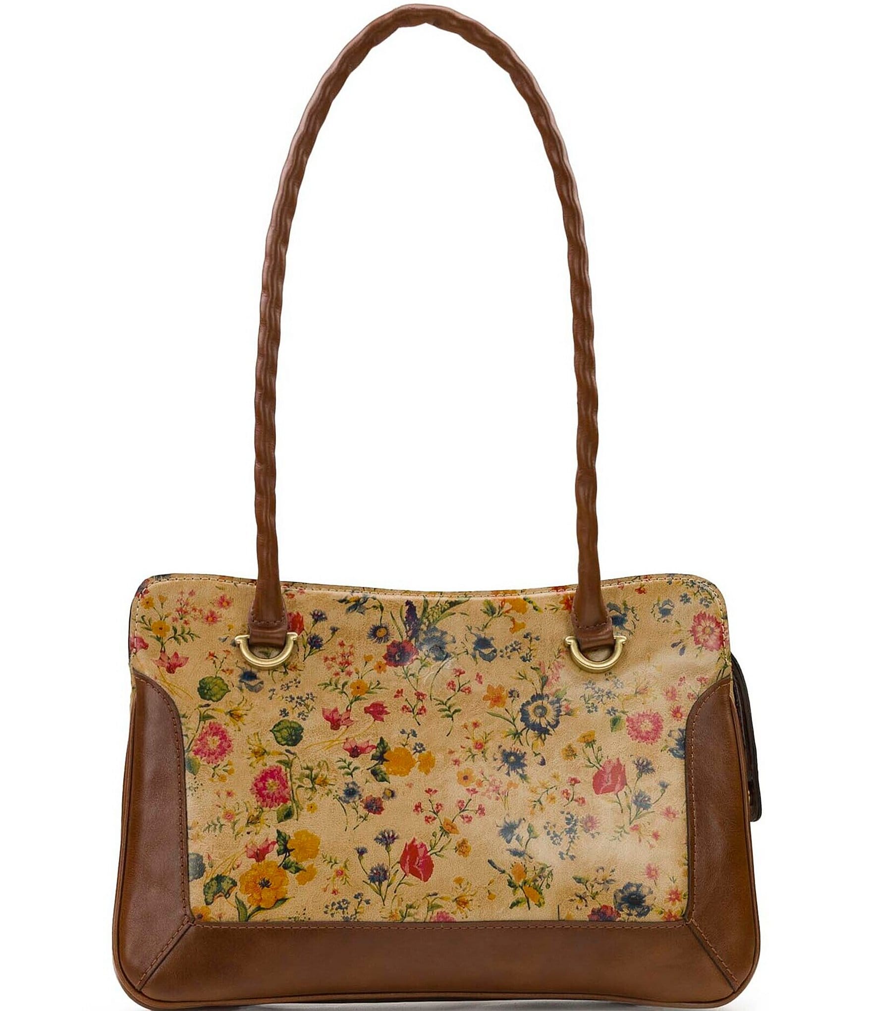 Patricia Nash Malvizza Prairie Rose Leather Satchel Bag | Dillard's