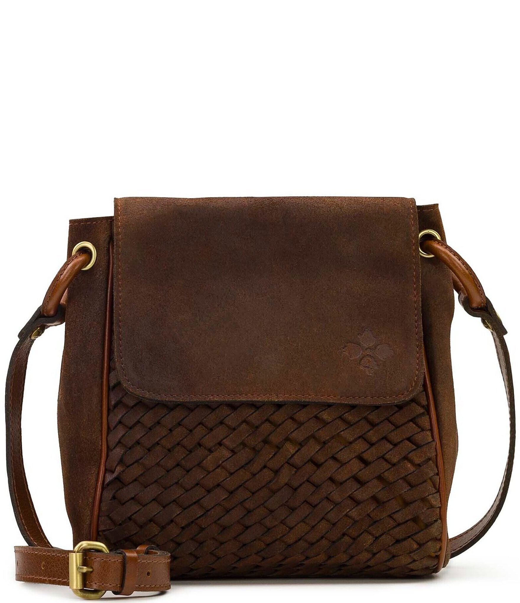 Patricia Nash Marisa Whiskey Suede Leather Crossbody Bag | Dillard's