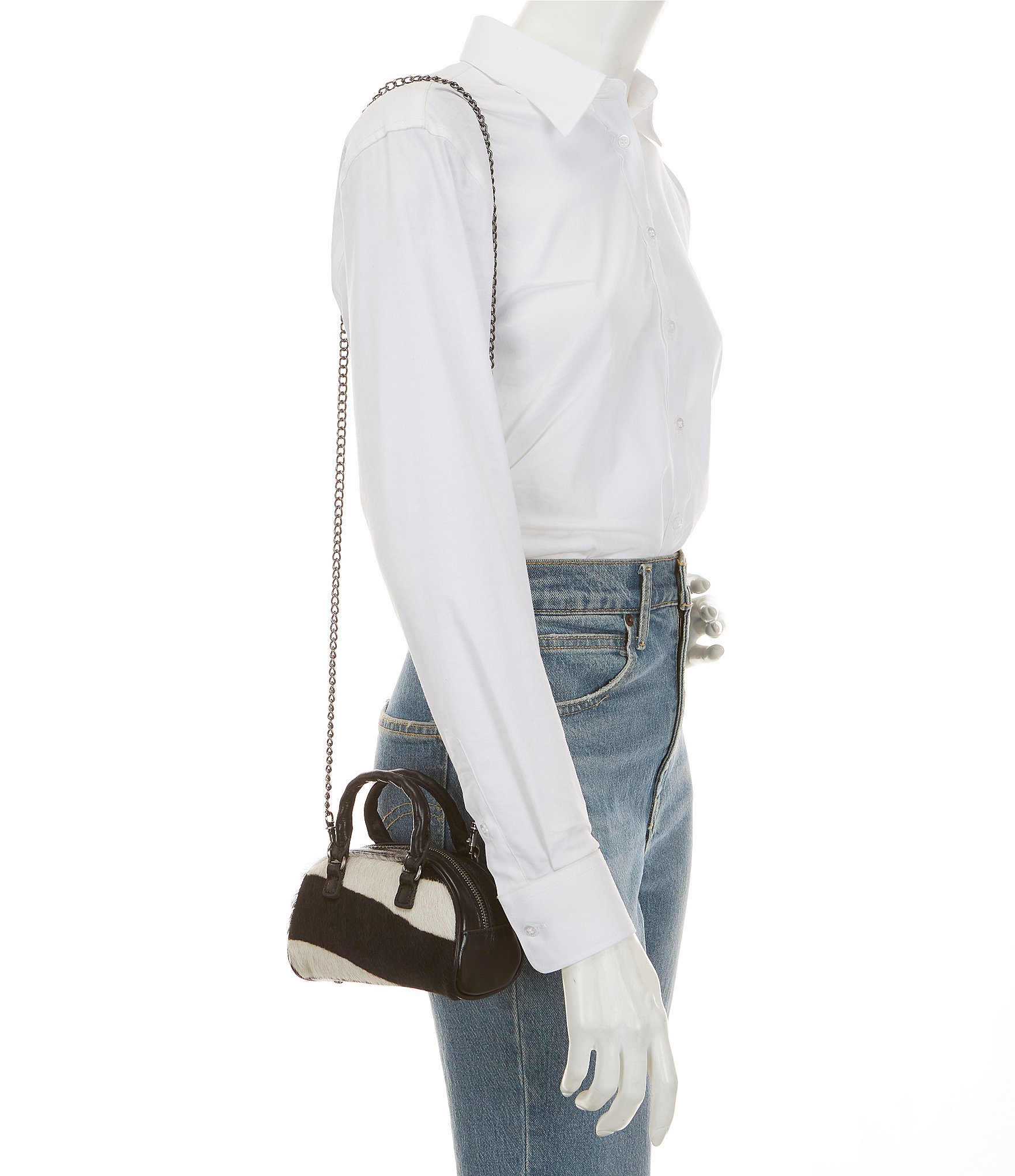 Patricia Nash Mini Potenaz Chain Zebra Print Crossbody Bag