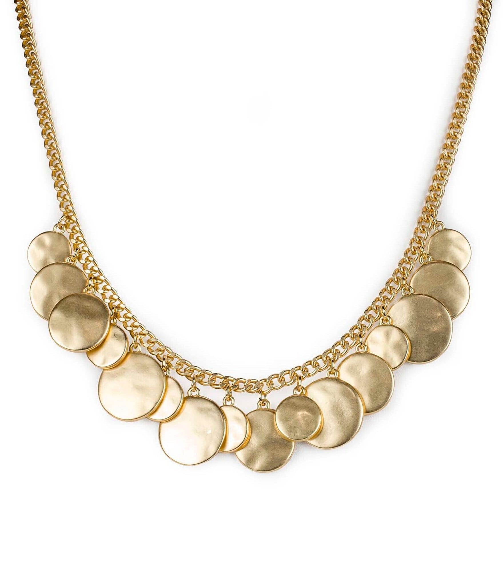 Patricia Nash Multi Matte Gold Charm Chain Necklace