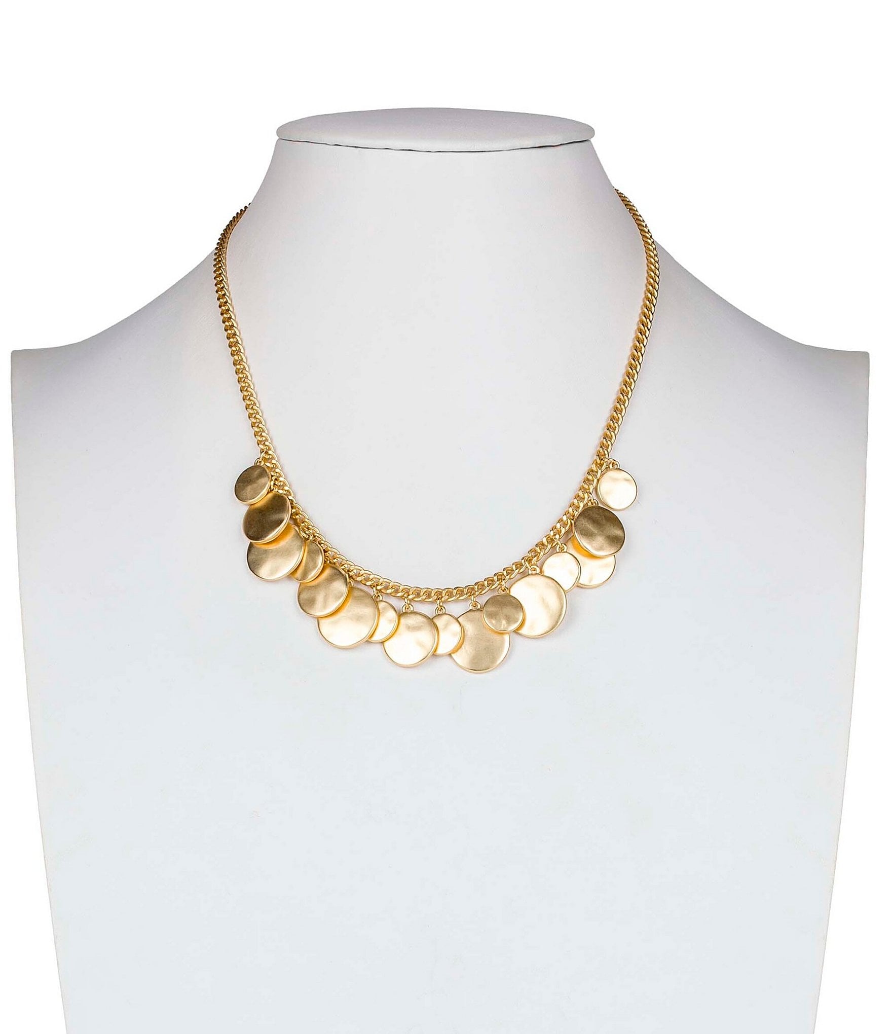 Patricia Nash Multi Matte Gold Charm Chain Necklace