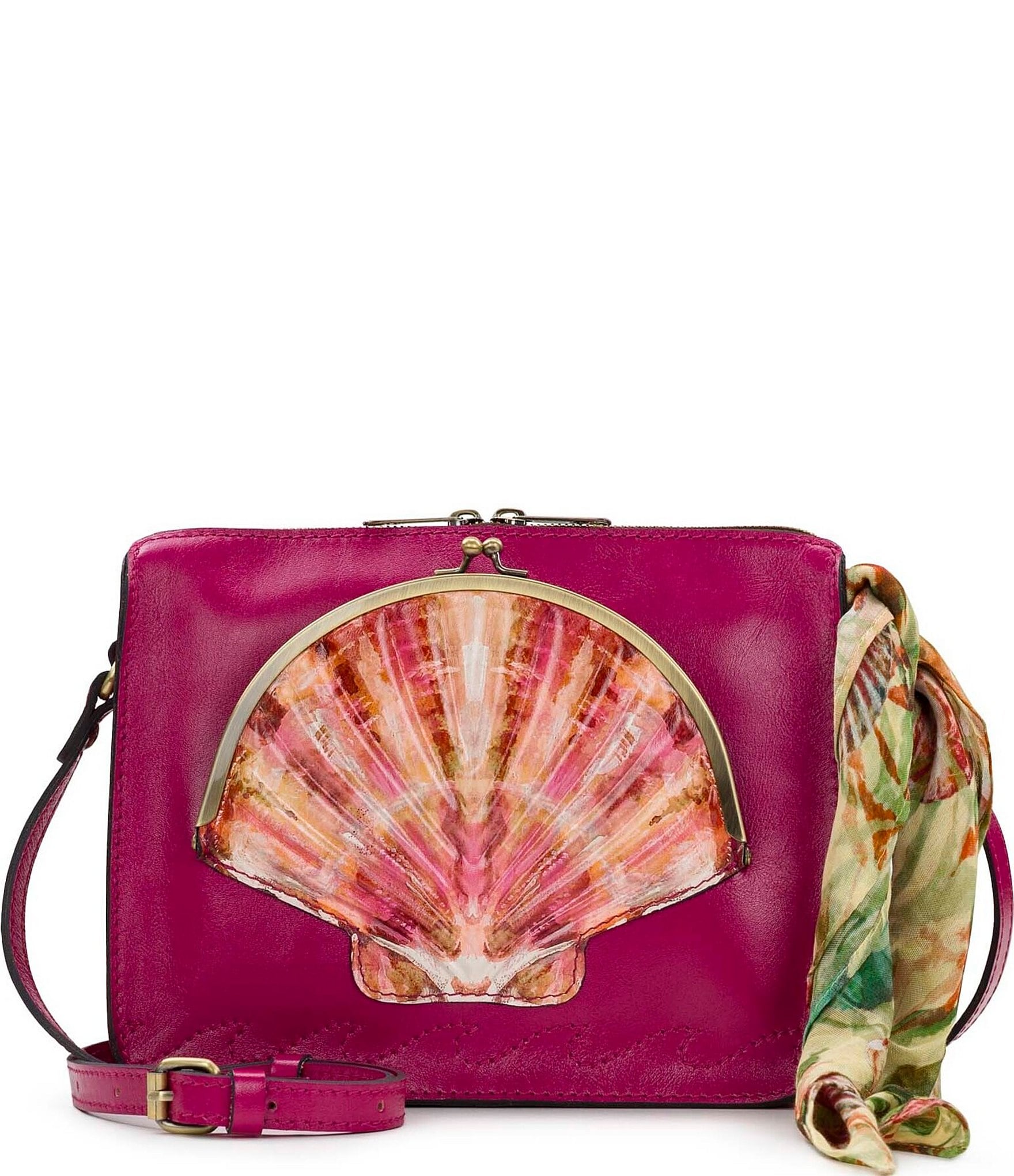 Patricia Nash Nazaire Shell W/ Scarf Crossbody Bag