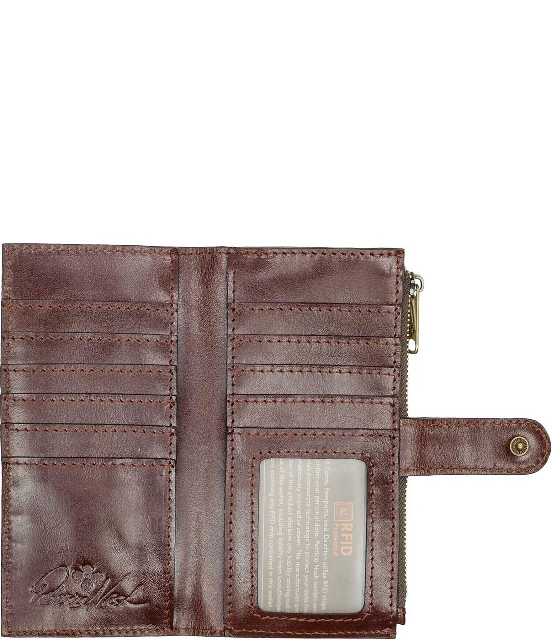 Patricia Nash Nazari Leather Maple Leaves Wallet