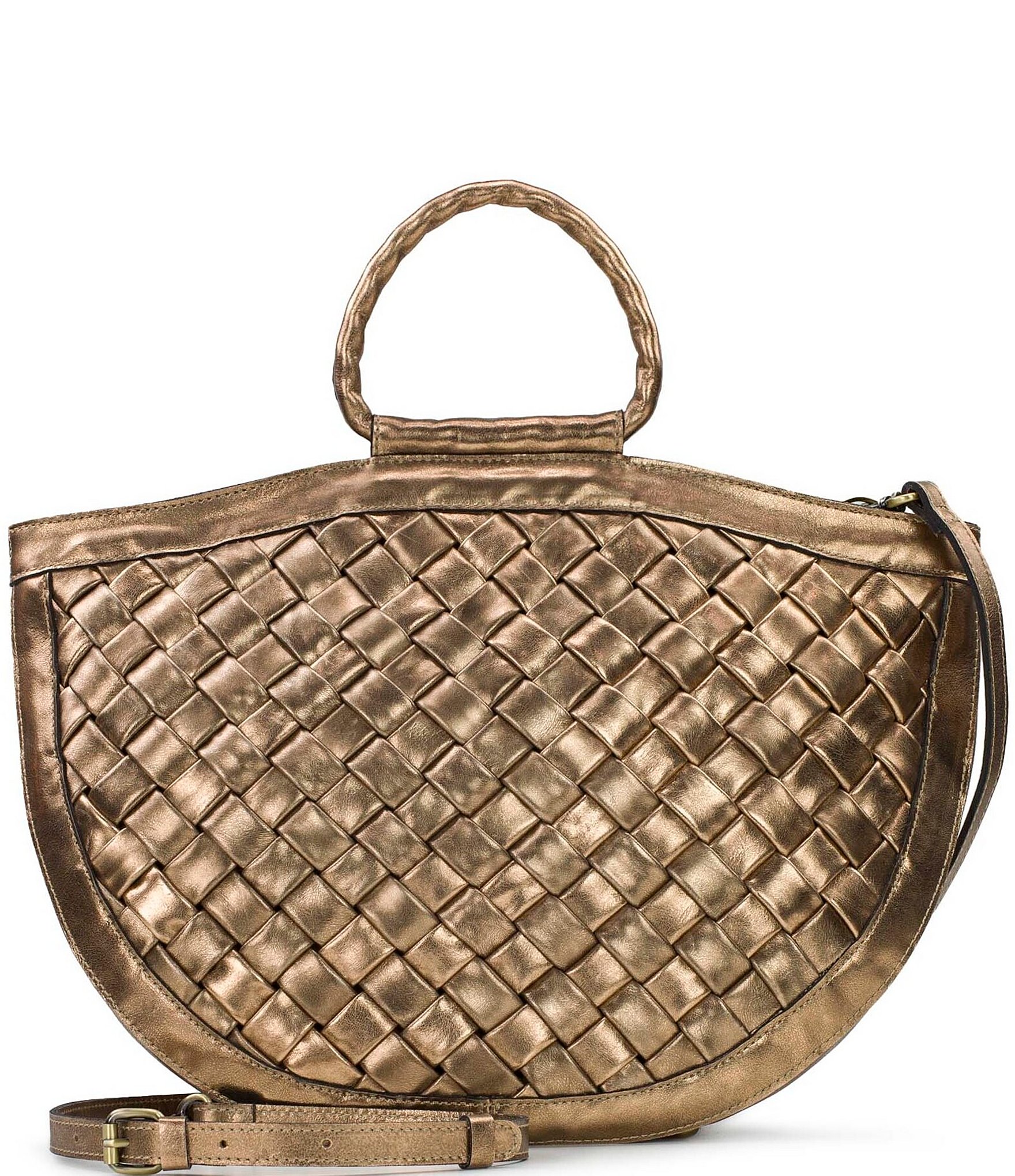 Patricia Nash Oliena Metallic Large Satchel Bag | Dillard's