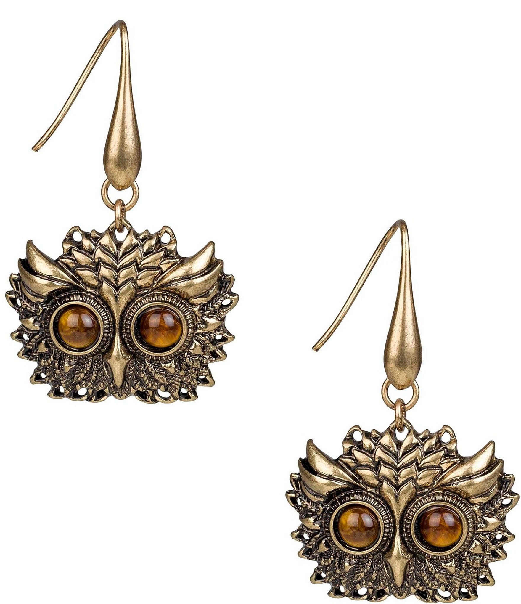 Patricia Nash Owl Drop Earrings