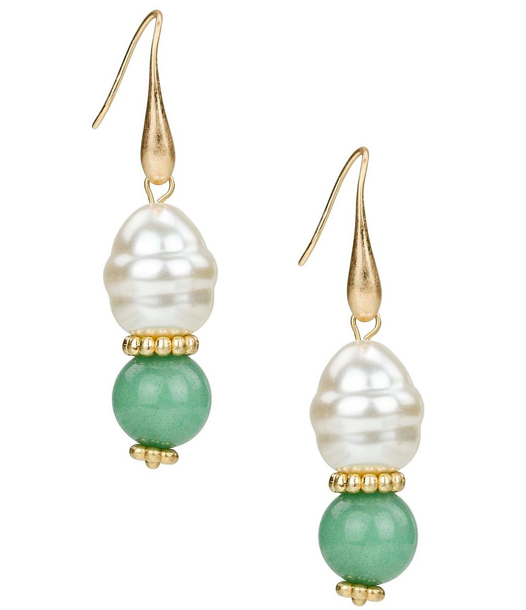 Patricia Nash Pearl & Bead Drop Earrings