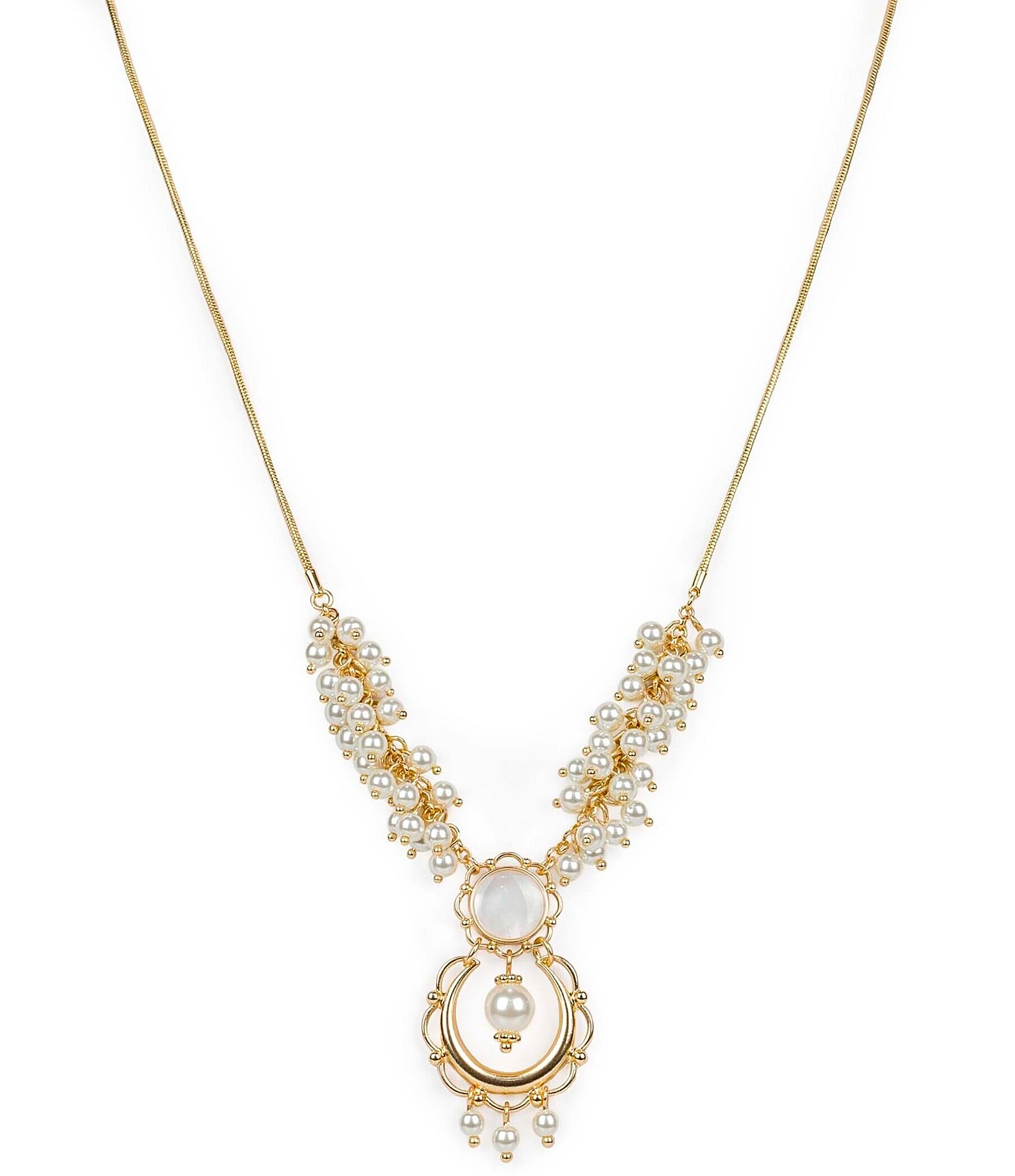 Patricia Nash Pearl Lace Shaky Long Pendant Necklace | Dillard's